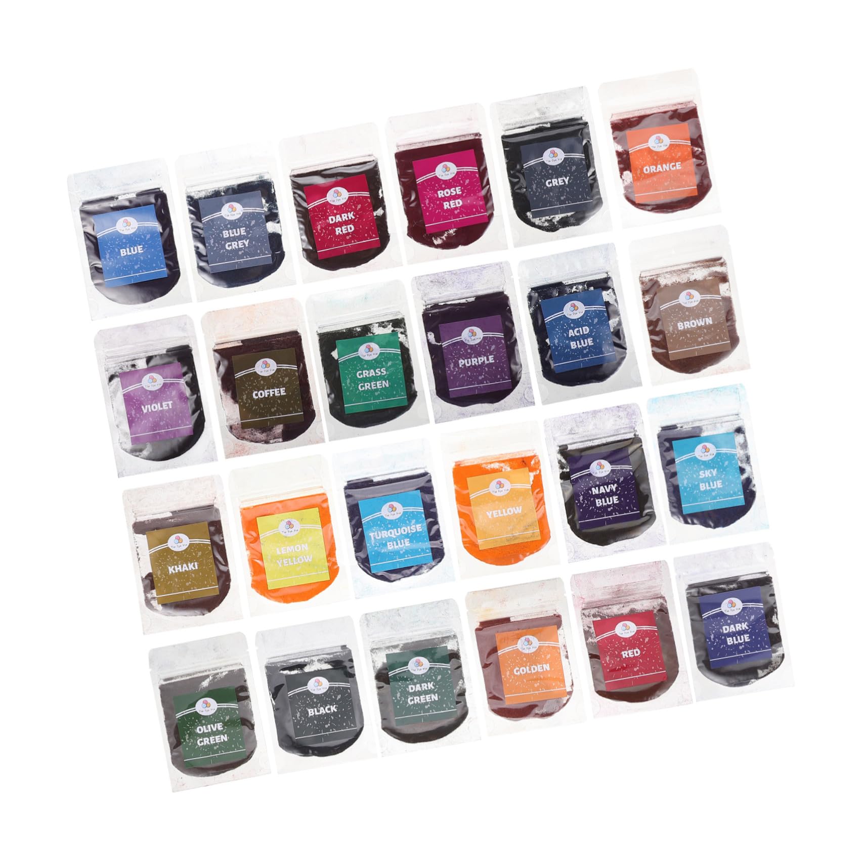 Set di Pigmenti in Polvere per Tie Dye 24 Colori, Colorante Sintetico per Tessuti come Gonne -shirt, per Artigianato e Progetti DIY Creativi