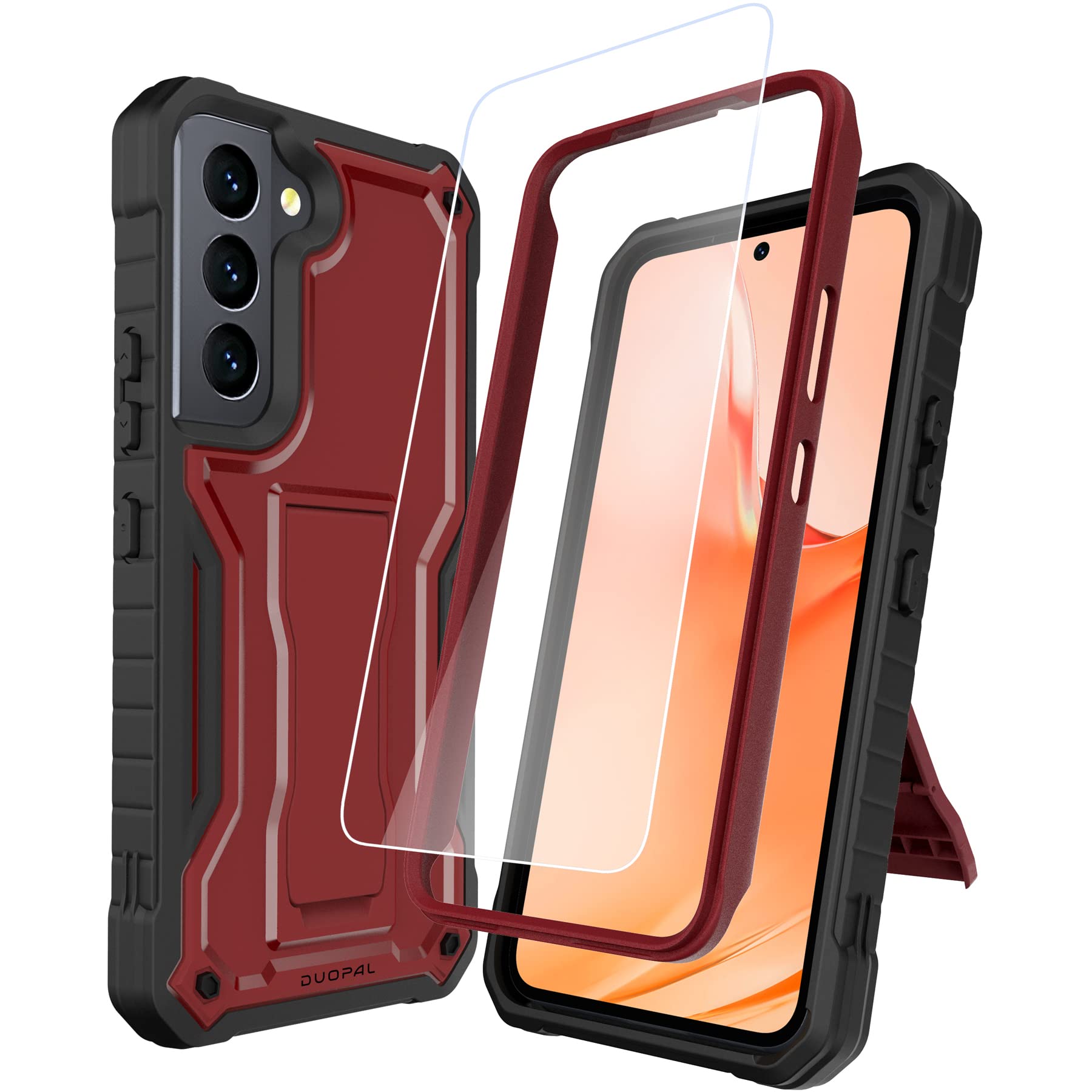 DUOPAL for Samsung Galaxy S22 5G Case (ONLY - Does NOT FIT Plus or Ultra), Military Grade Protection Case with HD Screen Protector and Kickstand