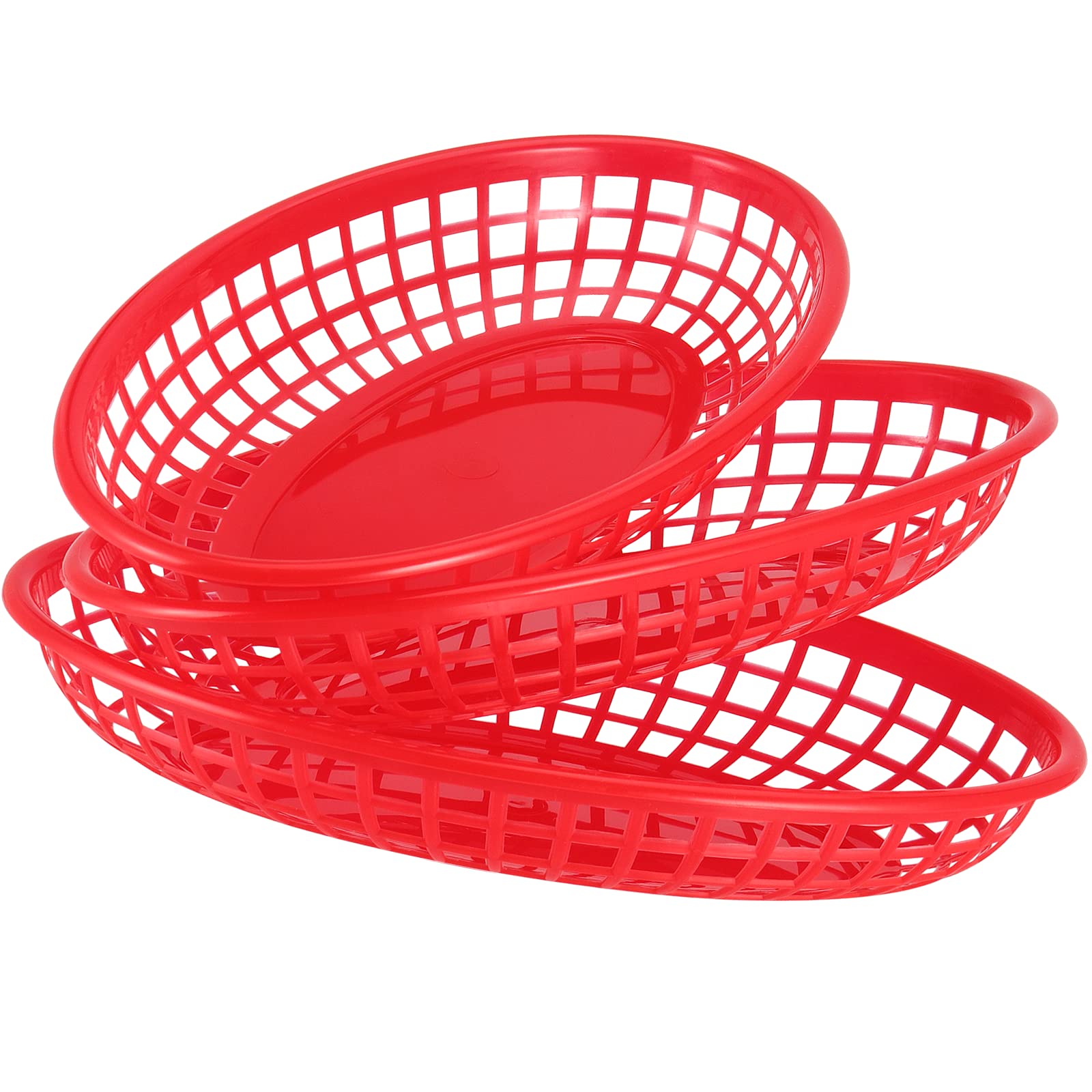 60 Cestini Ovali Fast Food In Plastica - 23x14.5x4 Cm - Per Hamburger, Patatine, Panini - Foto 4