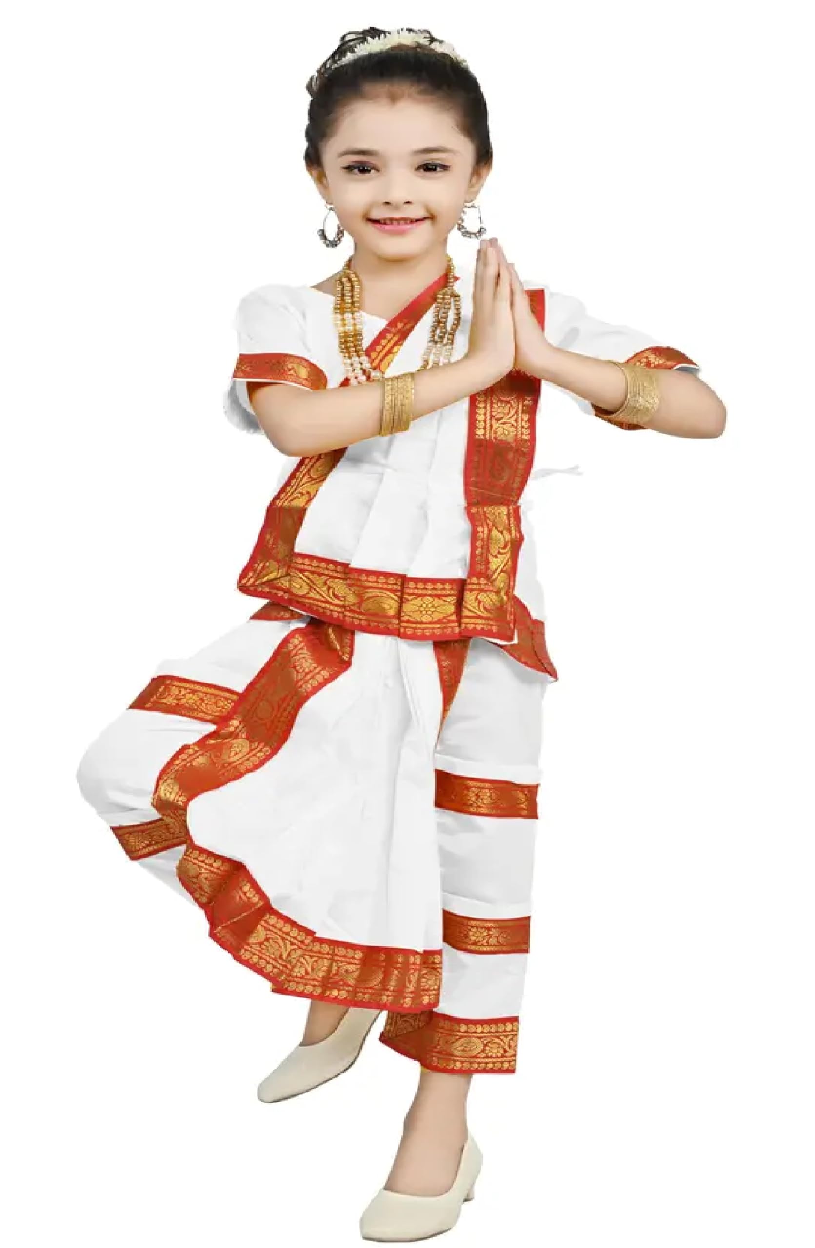 Fancy dress factory bharatnatyam dress for girls Classical Dance Bharatnatyam costume for girls fancy dress (White) Dress (13-14 Years)(AF) (B0D91V4FP6) Amazon Price History, Amazon Price Tracker