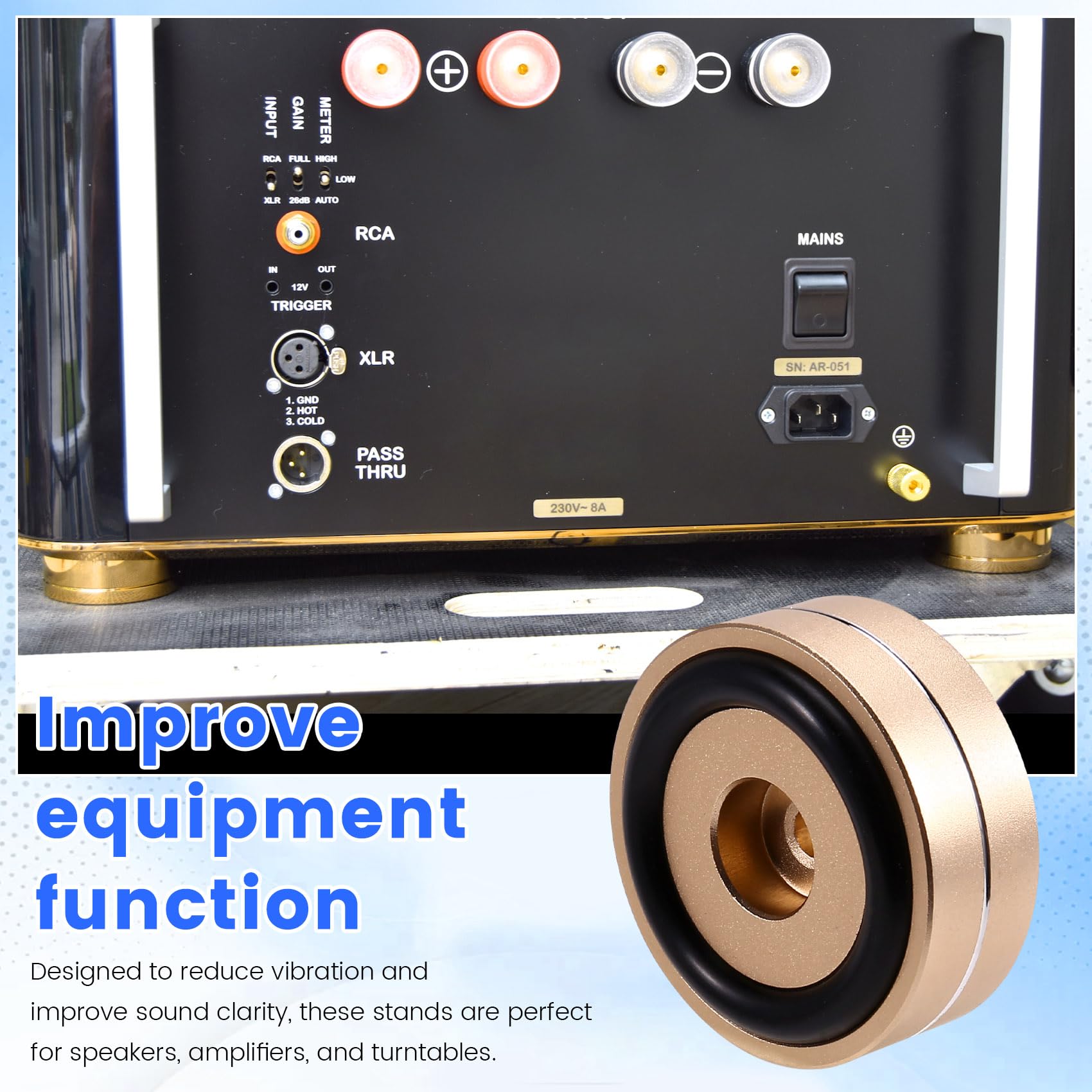 4Pcs 40X20mm Aluminum HIFI AMP Speaker Isolation Stand Turntable DAC Feet Pad (Silver) | UK - View #2