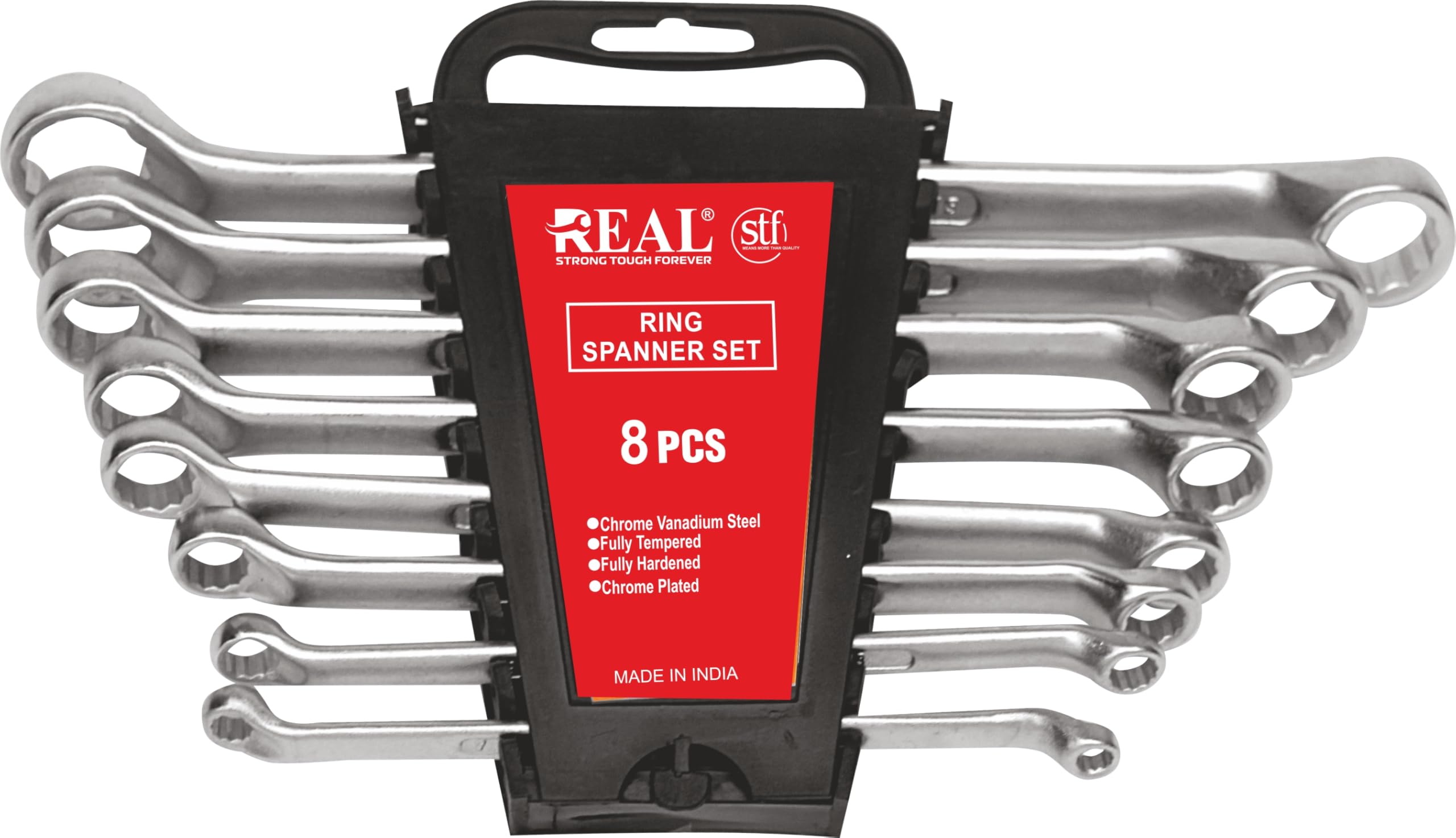 8-Piece Hand Tool Kit - Ring Spanners & Pliers -2