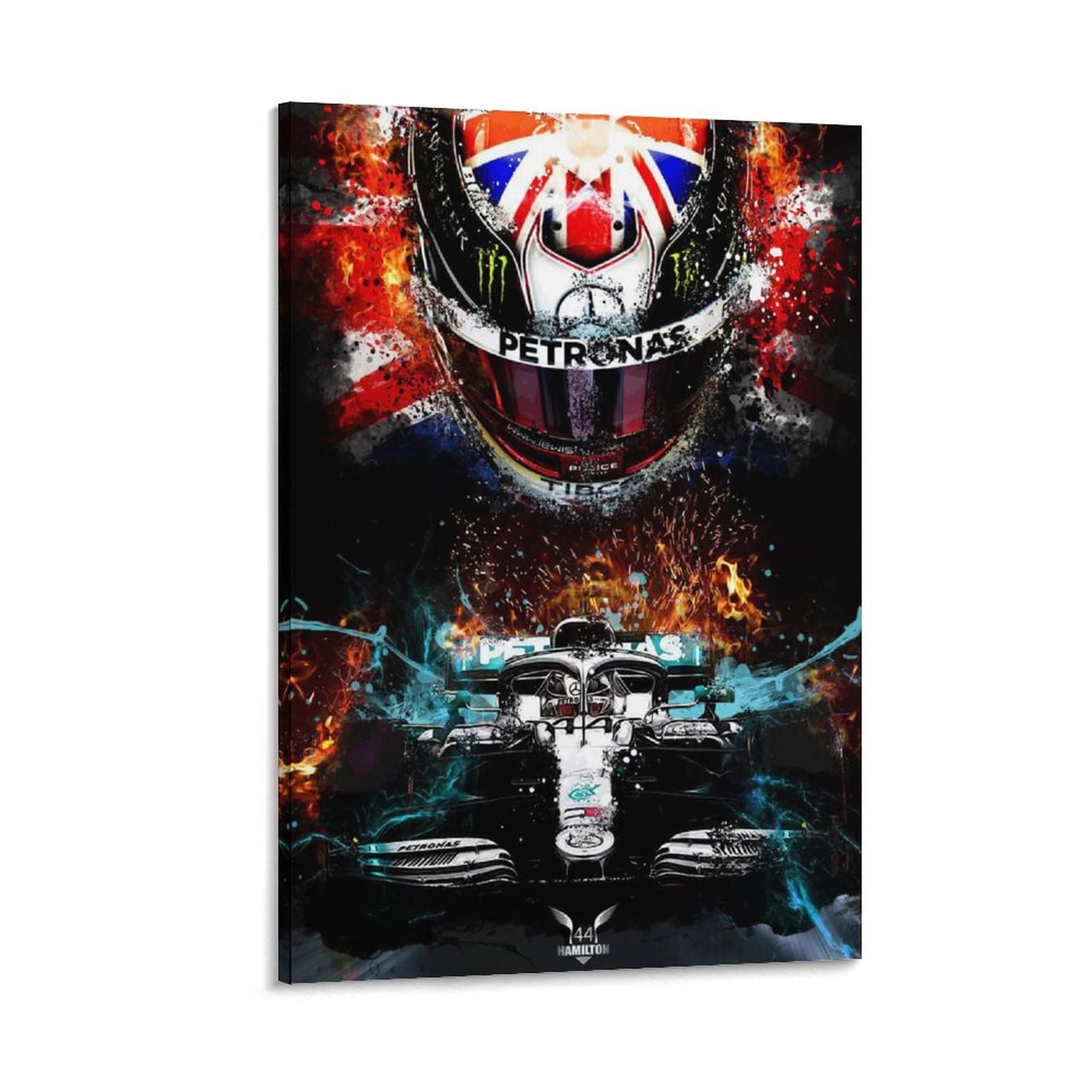 CHNT Poster Lewis Hamilton - Impression Sur Toile Pour Salon