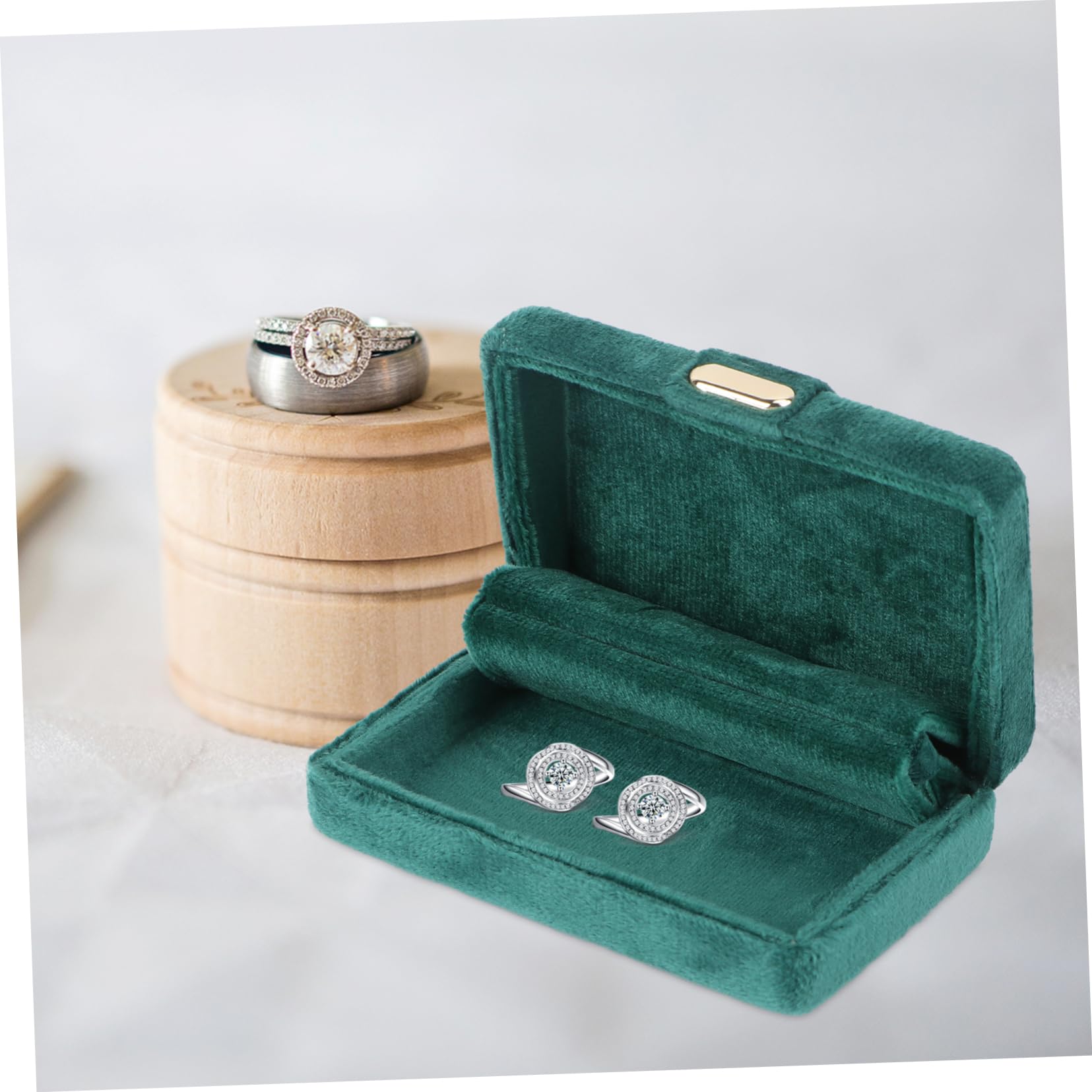 GALPADA 3piezas Collar Organizador De Joyas De Franela Caja Para Anillos y Pendientes Para Propuestas y Diseño Práctico y Elegante