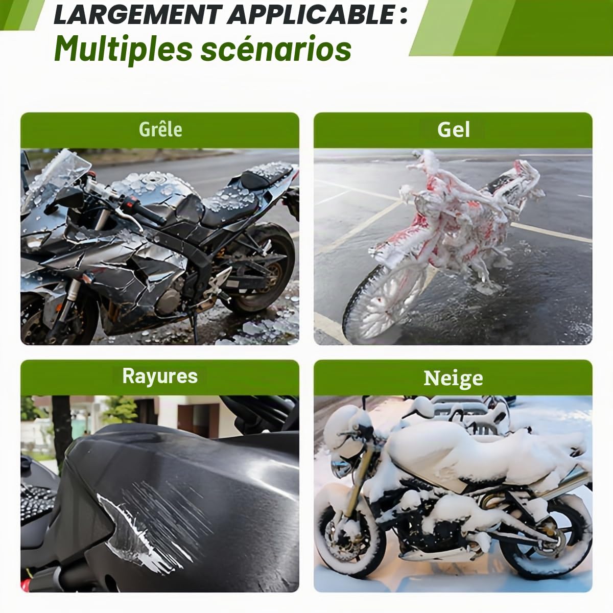Housse de Moto pour BMW R 1300 GS, Épaisse Anti-grêle Bache Moto de Protection Exterieur avec œillets pour Cadenas Protège de la Neige, de la Pluie, de la poussière