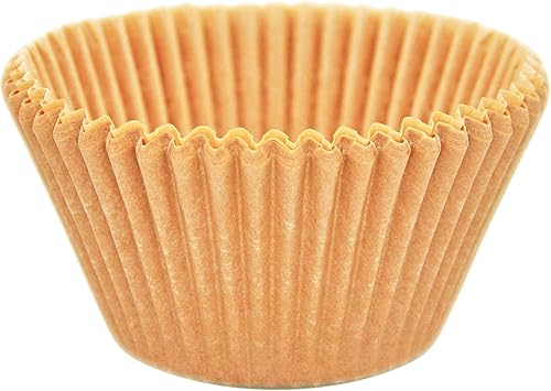 Tazas naturales extra grandes para hornear cupcakes de 2-34 pulgadas (inferior) x 2 pulgadas (profundo) de papel a prueba de grasa de tamaño