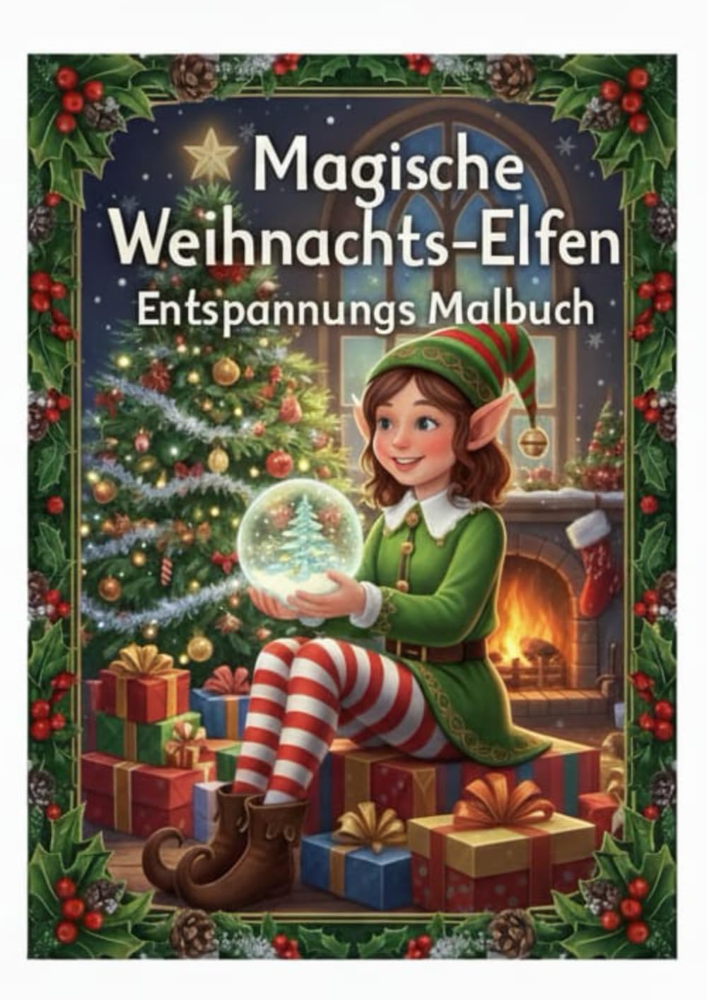Magische Weihnachts-Elfen: Entspannungs-Malbuch