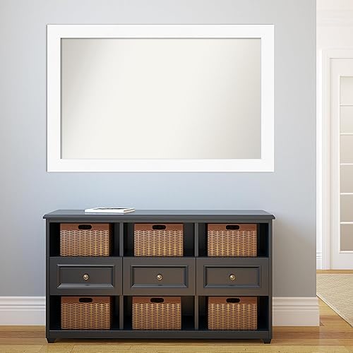 Miniatura 5 de Amanti Art Espejo personalizado, espejo de baño blanco para gabinete, espejo de pared o espejo de tocador de baño sobre el fregadero (33.5 x 51.5