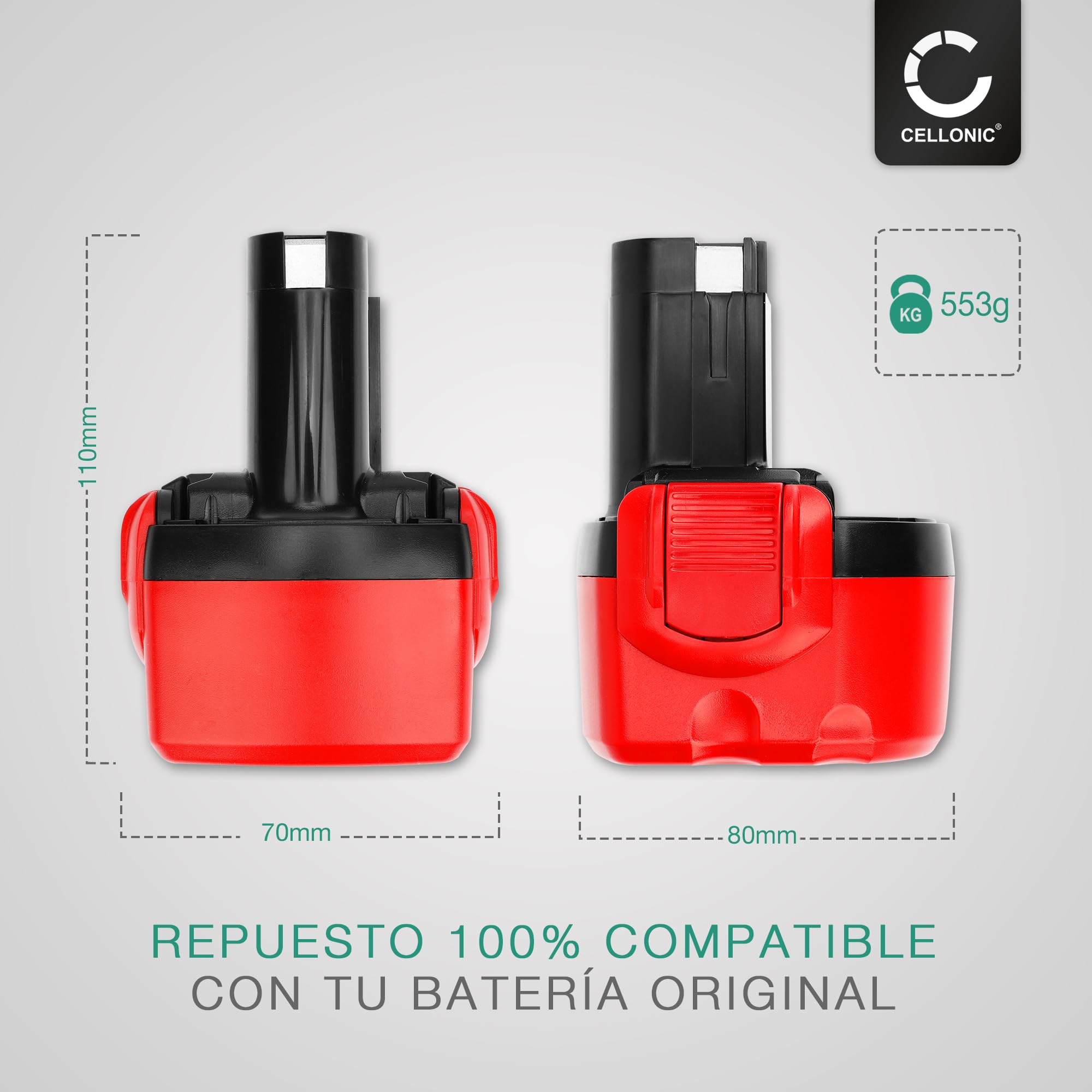 CELLONIC Batería Compatible con Bosch PSR 960, 32609, 1200, Exact 4, BAT048