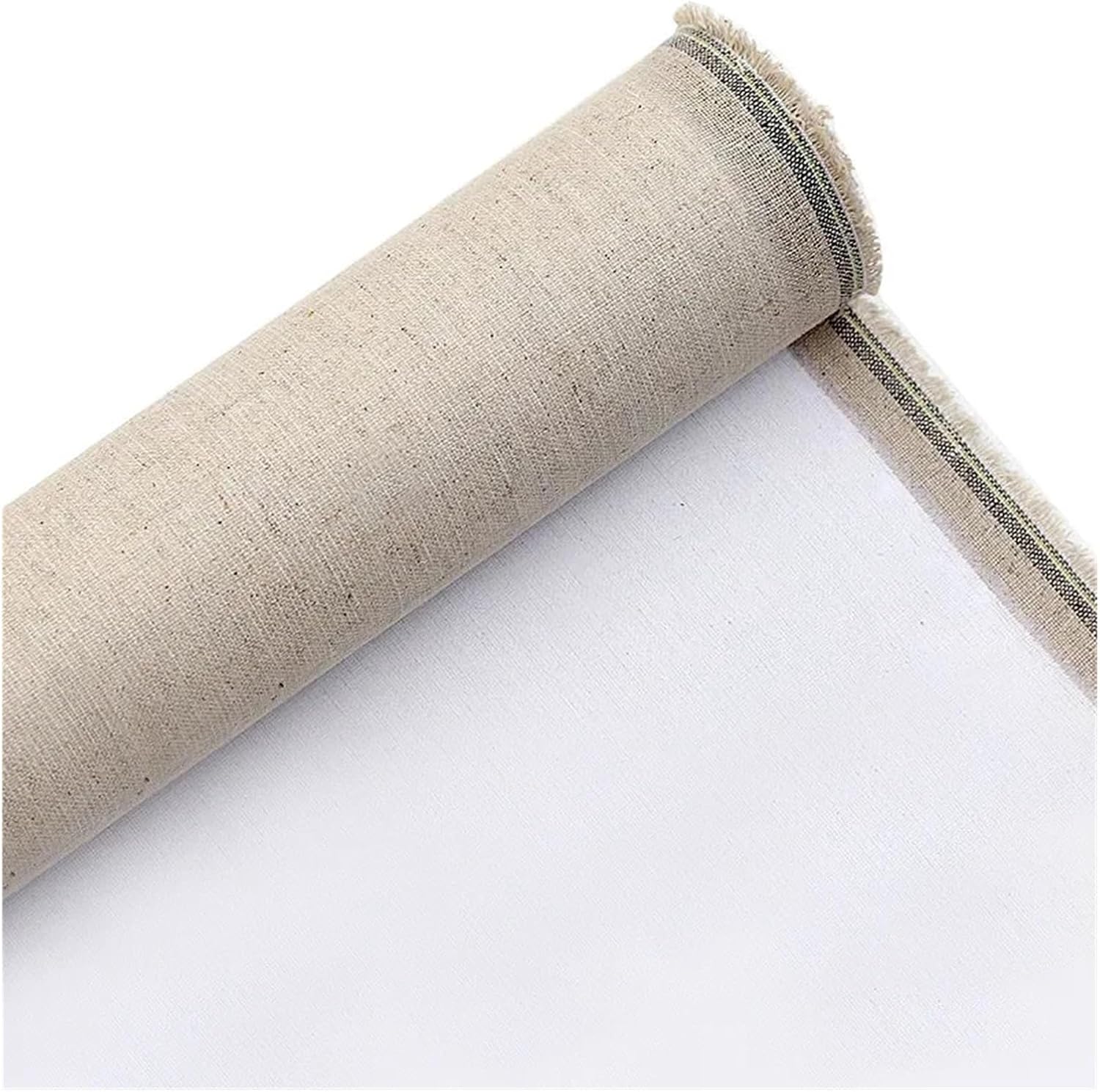 1m Linen Blend Primed Blank Canvas Layer Oil Painting One Roll,28/48cm Width(48cm Width)