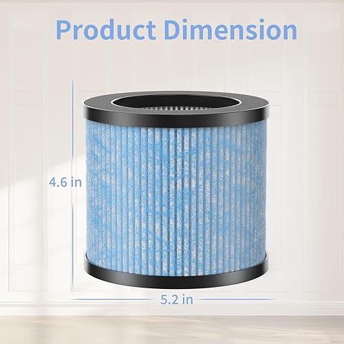 Miniatura 3 de Filtro de repuesto TPAP002, compatible con TOPPIN TPAP002 Purificador Comfy Air C1, Parte # TPFF002, filtros 4 en 1 (paquete de 2)