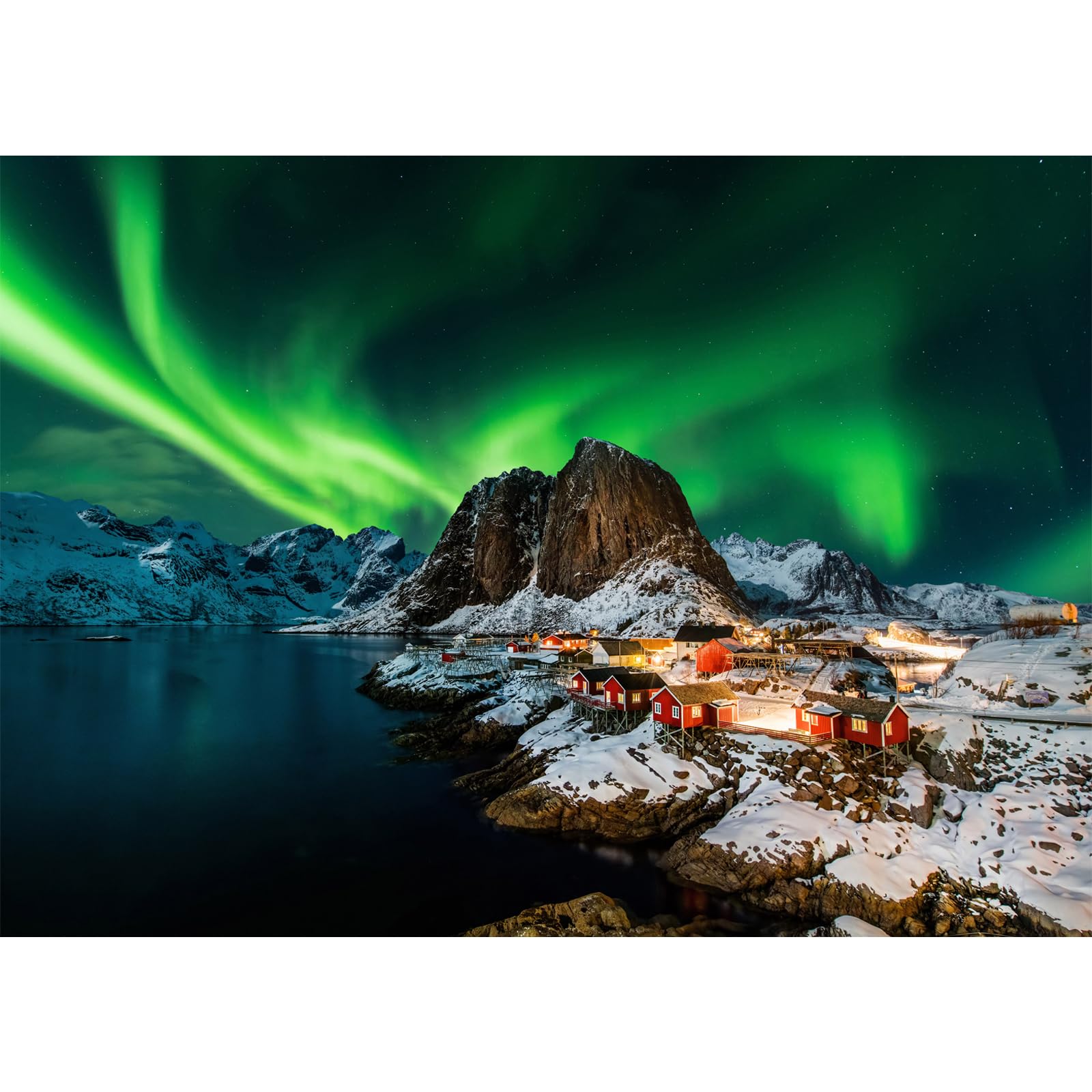 HUADADA Jigsaw Puzzles for Adults 1000 Piece Jigsaws Puzzles for Adults,Jigsaw Puzzle 1000 Pieces for Adult Challenging Puzzle Games .Northern Lights in Norway