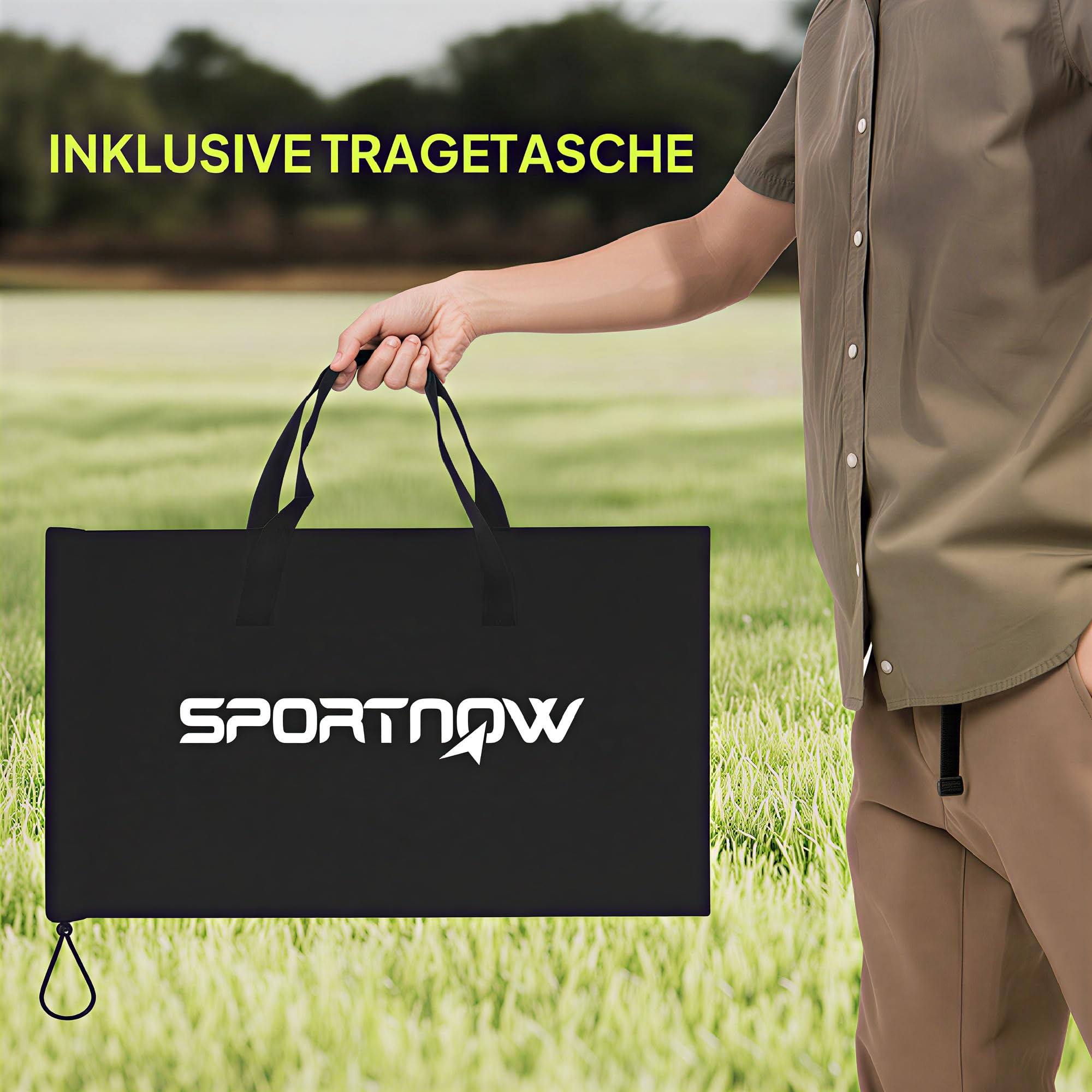 SPORTNOW Roundnet Set Spieleset mit Spielnetz, 3 Bällen, Tragetasche und Ballpumpe, Blinngoball Set für Garten, Park, Strand, drinnen