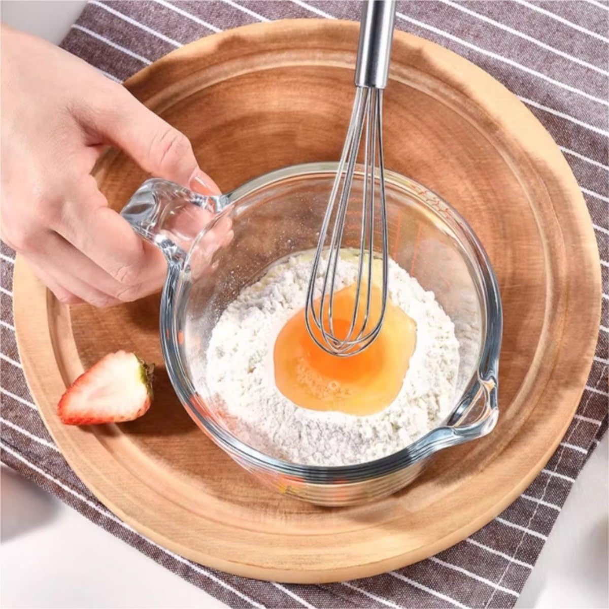 Batidor Varillas Cocina Batidor De Huevos De Acero Inoxidable, Artefacto De Agitación Manual, Batidor De Huevos Portátil For El Hogar Barillas Batir Batidor De Huevo