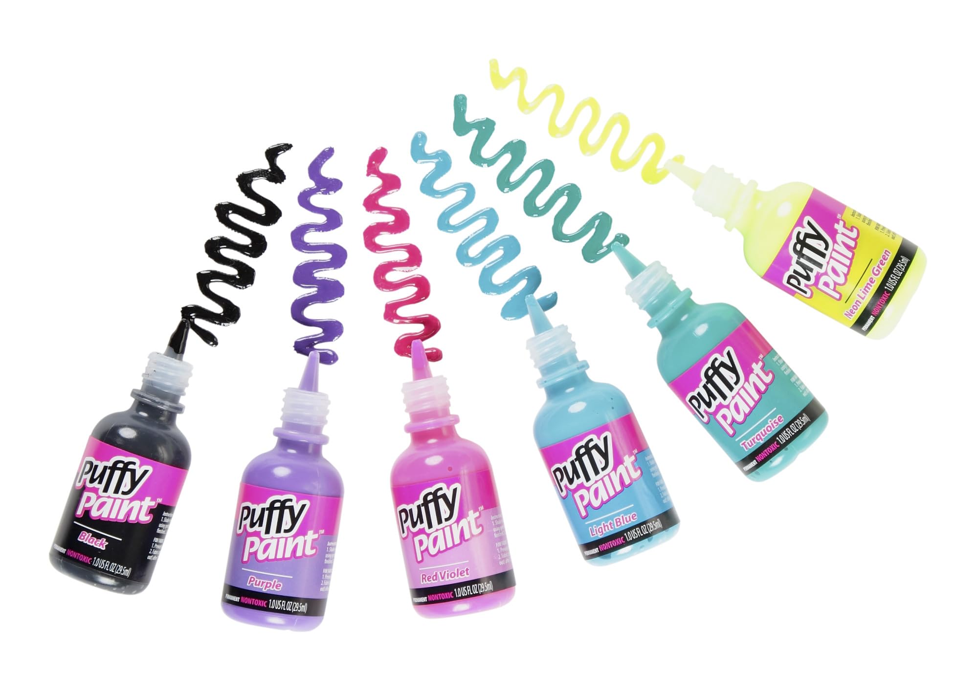 Tulip Puffy 3D Paint, Neon Colors, Set of 12 - Image 3