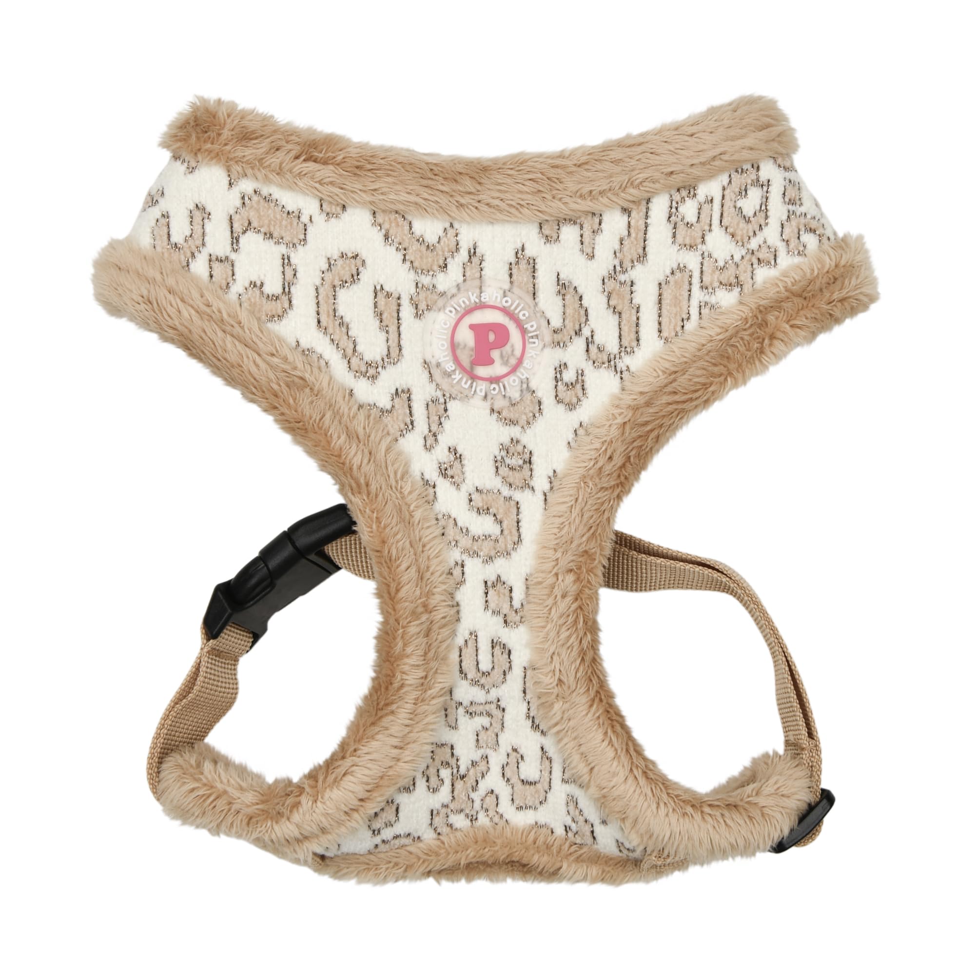 Harnais pour chien Pinkaholic motif léopard beige taille M pour la promenade