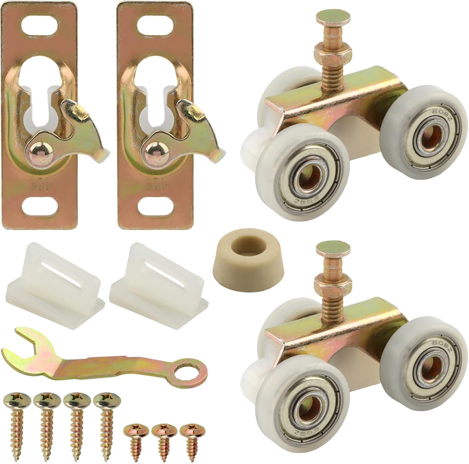 Pocket Door Hanger, Sliding Top Hanger Roller Compatible with Johnson Part #1125 & #1500 Hardware Kit, Pocket Door Hardware up to 275 lb for Bedrooms, Bathrooms, Kitchens