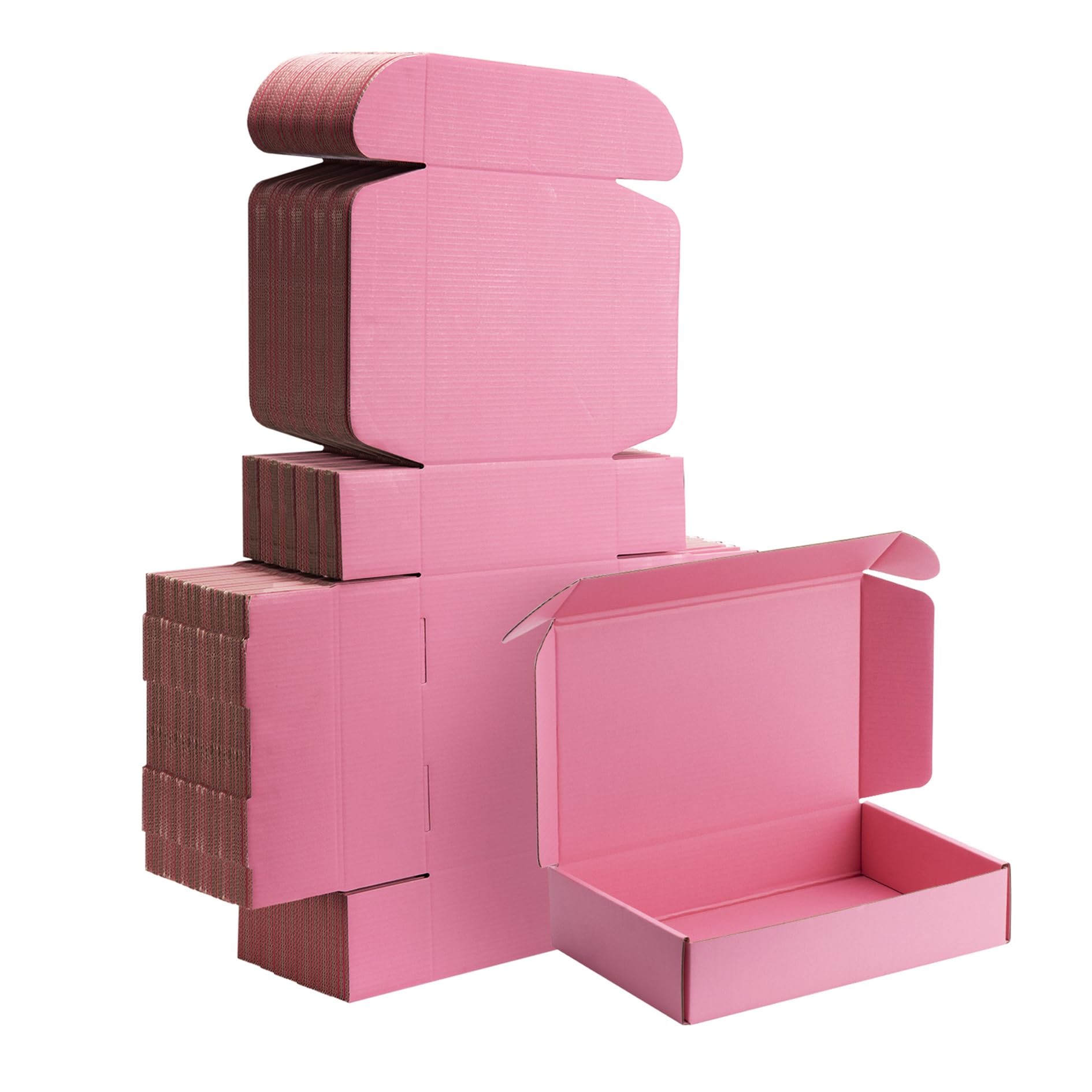 Yidomto 9x6x2 Pink Small Shipping Boxes - 25 Pack Corrugated Cardboard Mailer Boxes for Packaging, Mailing, Gift Giving | Sturdy, Recyclable, Perfect for Small Business Supplies, Ecommerce — image 1