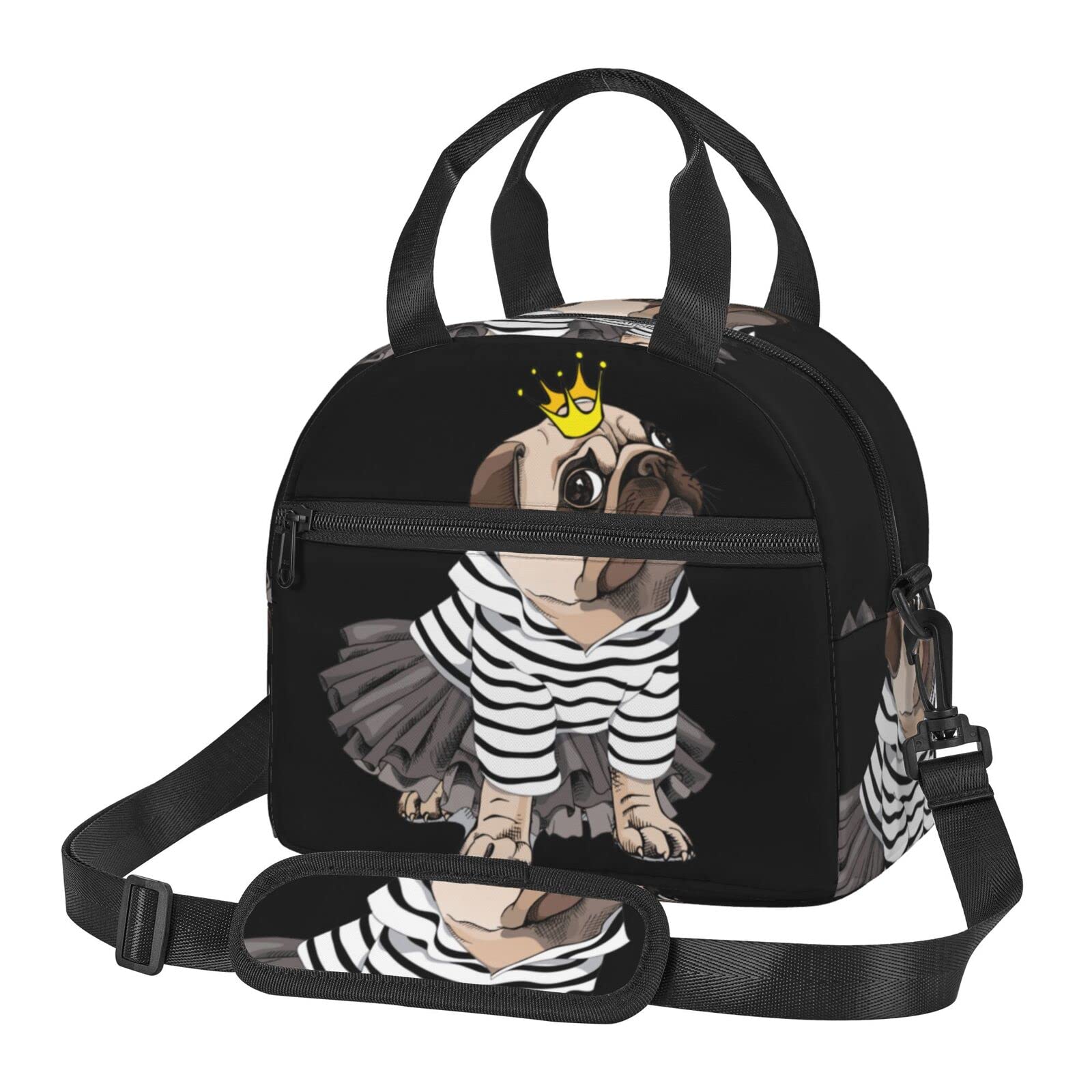 Lunch Bag Women Tote Bag Insulated Fashion Lunch Box Picnic BeachDog Printing Tote Lunch Bag