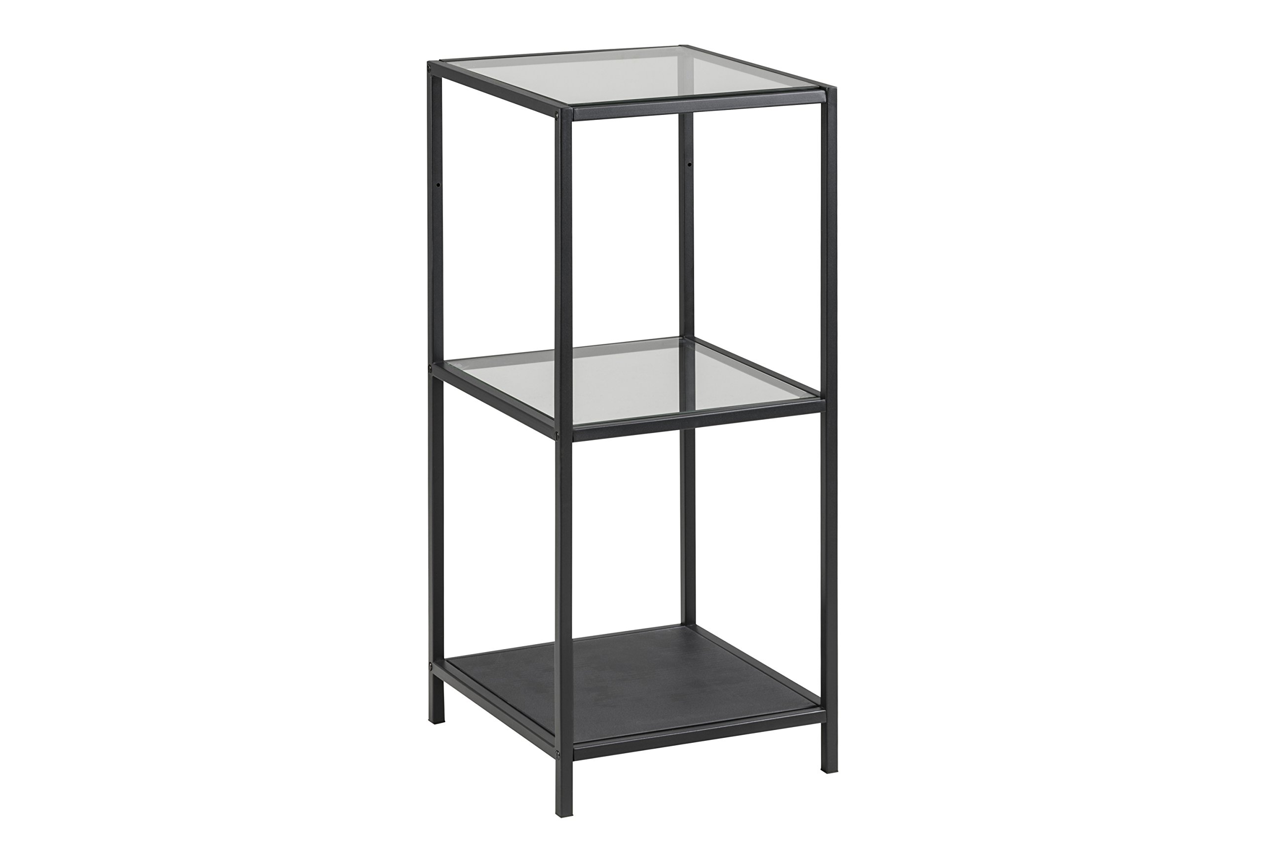 AC Design Furniture Shelf, Metal, Black, 37 x 35 x 82.5 cm