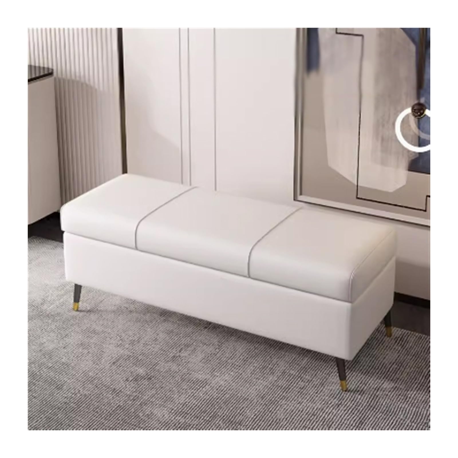 GYEQXKT Shoe Bench for Entryway, 160cm Storage Stool, Versatile for Doorway, Sofa & Bedside - Stylish and Functional Shoe Organizer for Home Use