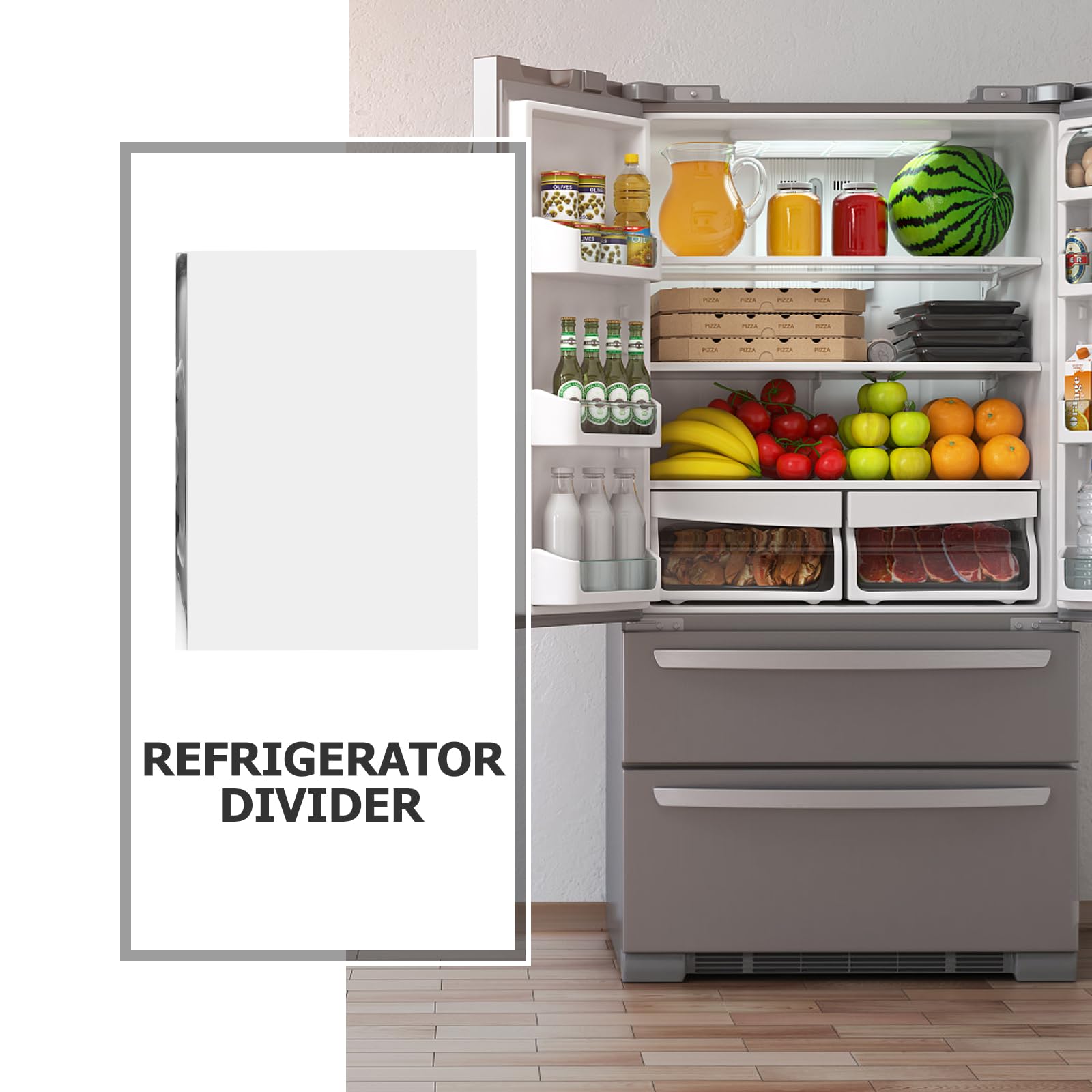 SHINEOFI Gehärtete Glasablage 40x30cm als Ersatz für Kühlschrank und Gefrierschrank Transparent Belastbare Innenplatte mit Flexibler Montage