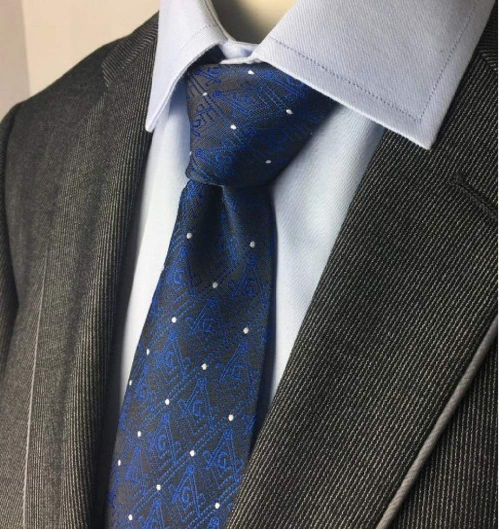 Masonic Blue Tie with Square Compass with G