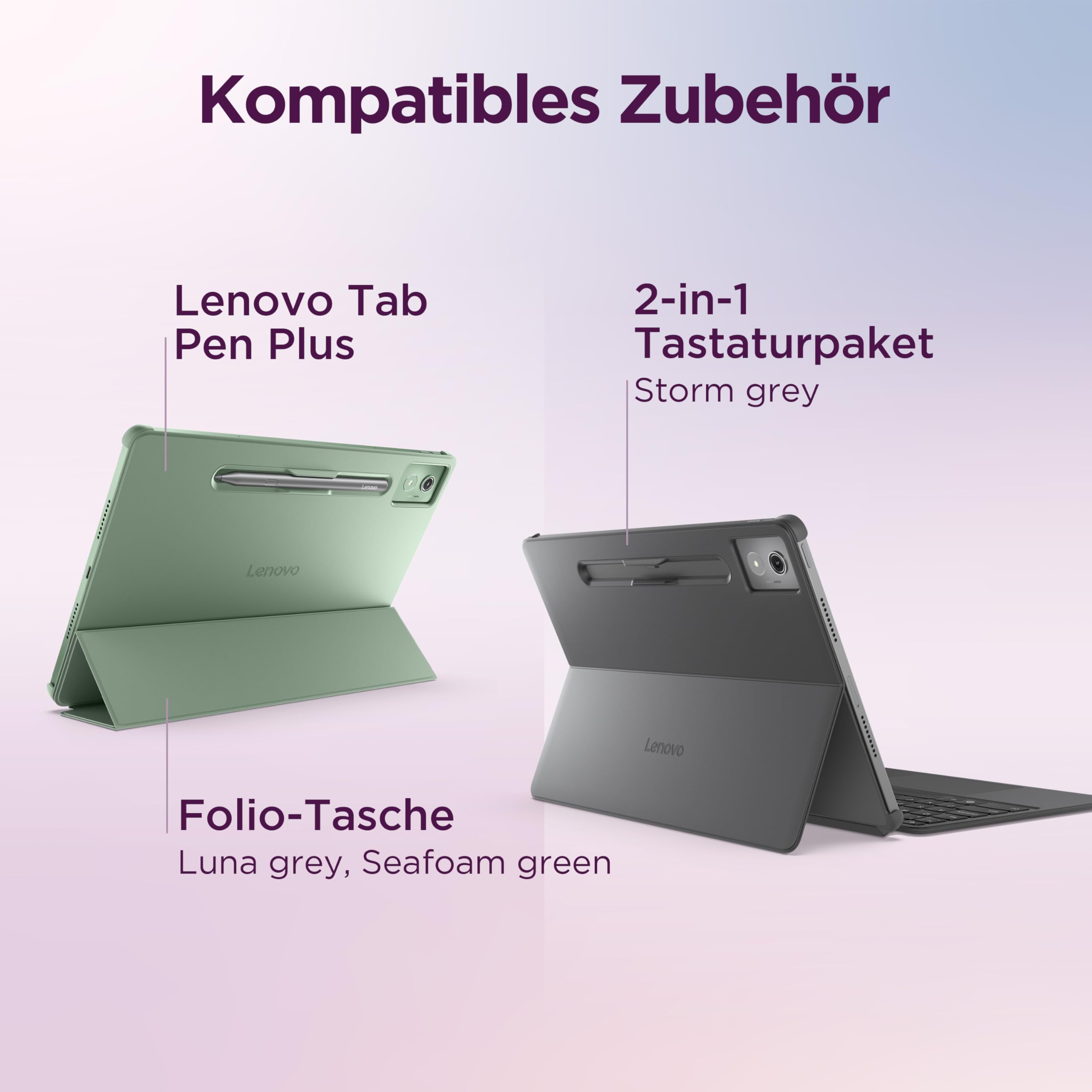 Lenovo Idea Tab Pro Tablette | Écran 3K 12,7" | MediaTek Dimensity 8300 | 8 Go de RAM | 256 Go eMMC | Android 14 | Gris Luna | avec Tab Pen Plus
