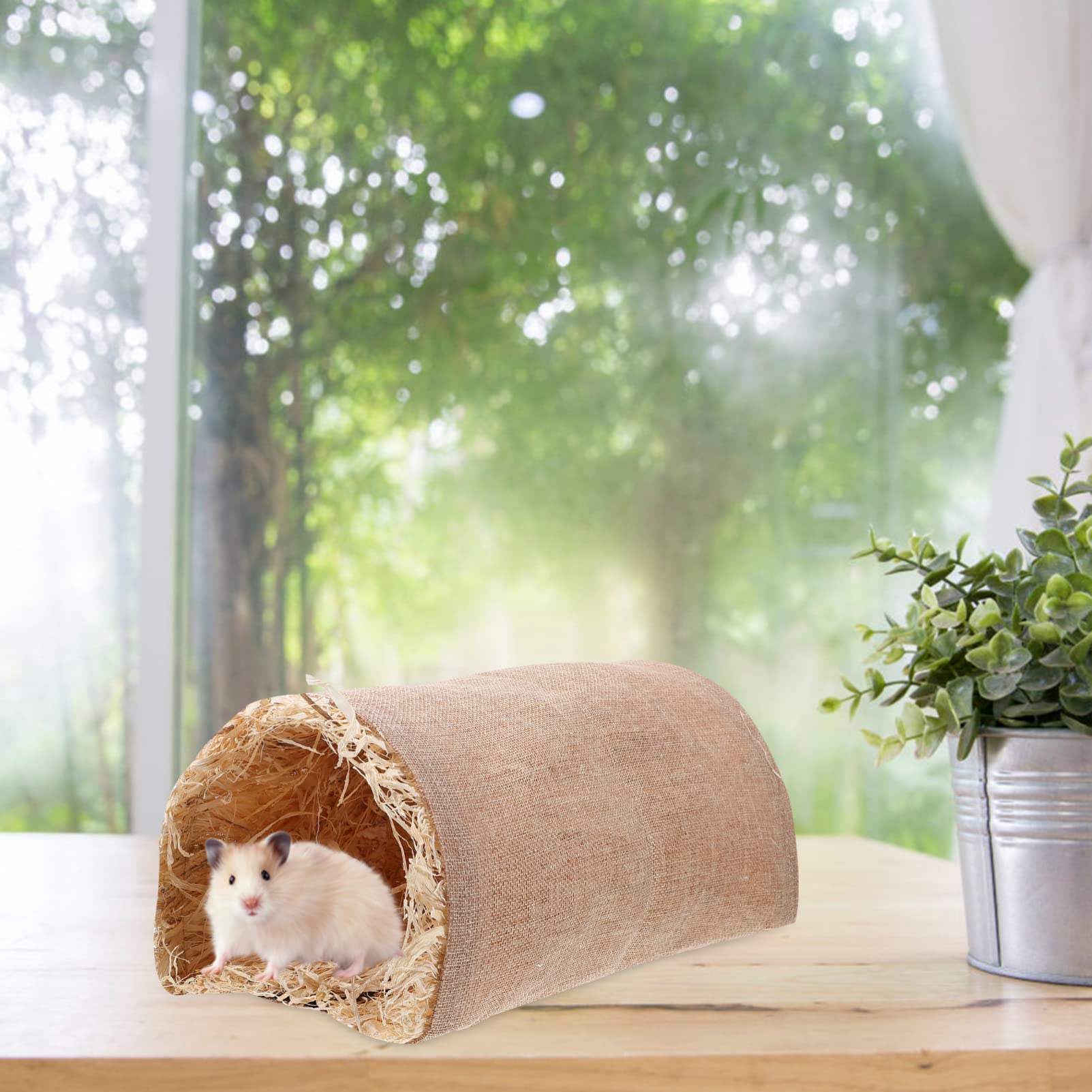 FRCOLOR 2stücke Hamster Schlafnest Wärme Und Komfort Für Kleintiere Tunnelspielzeug Aus -freiem Material Für Hamster Und Meerschweinchen Kompakte Für Käfige Und Ecken