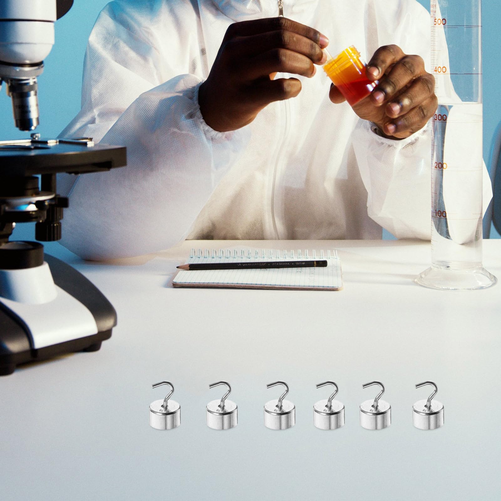 Set di 50 Pesi a Gancio da 5 G in Metallo per Laboratorio di Fisica, Strumenti Scientifici Didattici per Esperimenti di Meccanica, Materiale Resistente e Compatto per Uso