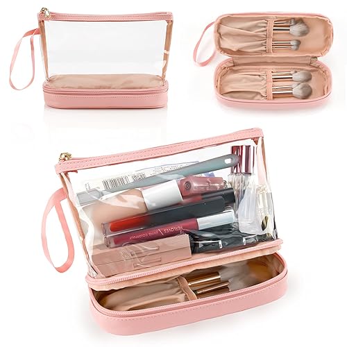 Ethereal Bolsa de maquillaje transparente, pequeña bolsa de maquillaje para bolso, bolsa de maquillaje de viaje para mujeres, bolsa de cosméticos disponible en Yaxa Colombia