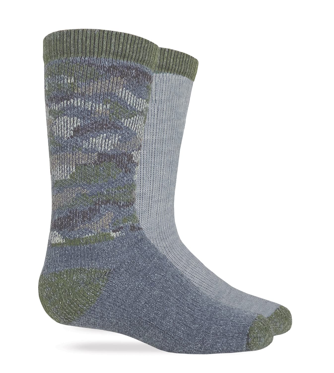 Carolina Ultimate Youth Boys Camo Merino Wool Blend Boot Socks 2 Pair Pack