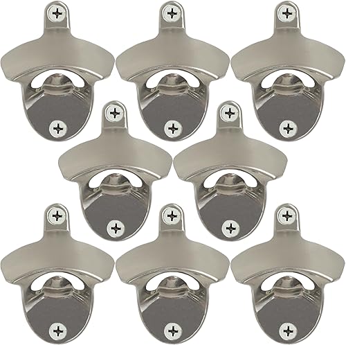 Miniatura 13 de Abrebotellas de cerveza de montaje en pared, 12 piezas, cobre envejecido, abridor de cerveza rústica, montaje en poste inoxidable Cobre