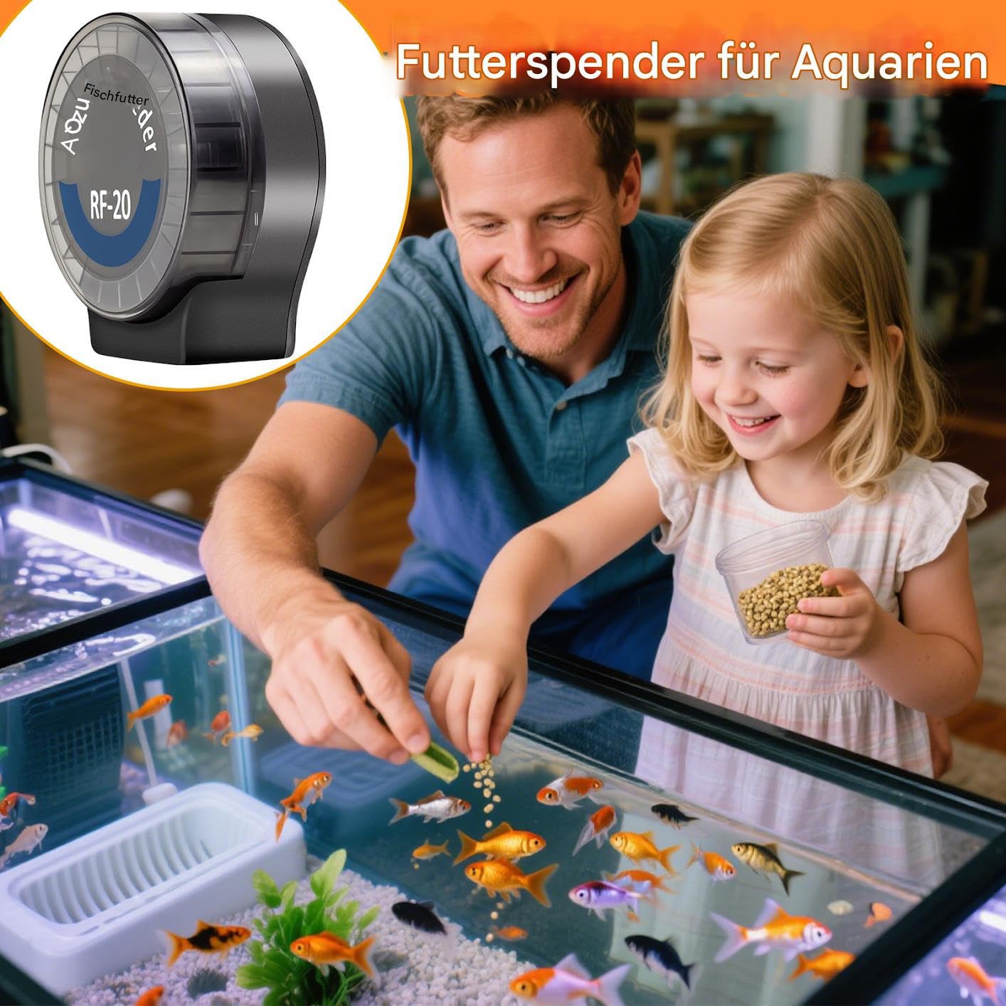 Alimentatore Automatico per Acquario 6 Timer Alimentatore Automatico per | Alimentatore per Pesci Programmabile per Tartarughe Betta Axolotl Gamberi Acqua Dolce e Salata