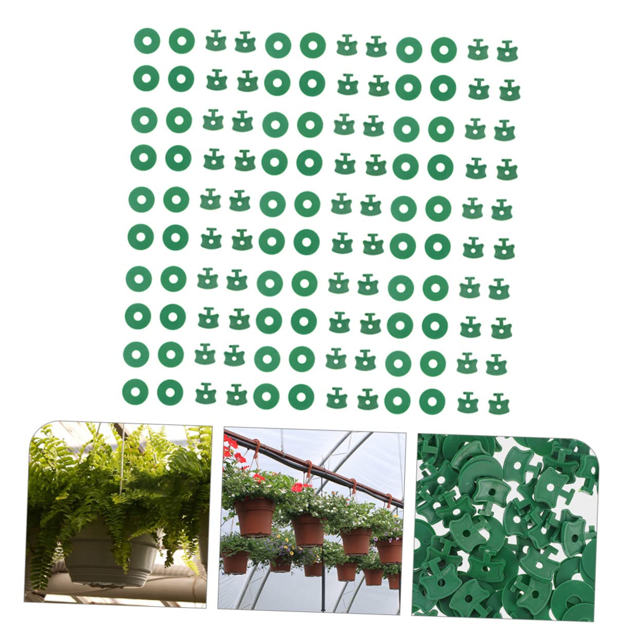 UPKOCH 300 Set Clip di Fissaggio per Serra Viti Clip in Serra Coperture Clip di Fissaggio per Piante Riutilizzabile Pianta Netto Rete Clip di Stoffa Ombra Clip della Serra Verde Pp