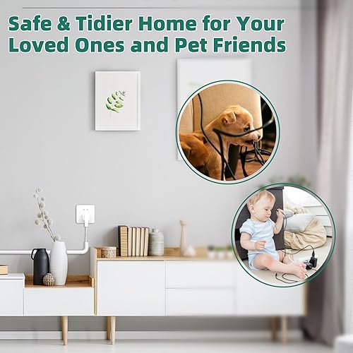 Miniatura 6 de Kit de canaleta para ocultar cables, cable de pared de 39 pulgadas para 1 cable, material de silicona para ocultar cables de TV para montaje en