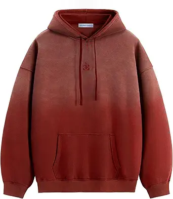 Aelfric Eden Essential Hoodies For Men Acid Wash Gradient Oversized Heavyweight Cotton Plain Hooded Sweatshirt Unisex
