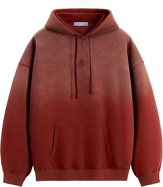 Aelfric Eden Essential Hoodies For Men Acid Wash Gradient Oversized Heavyweight Cotton Plain Hooded Sweatshirt Unisex