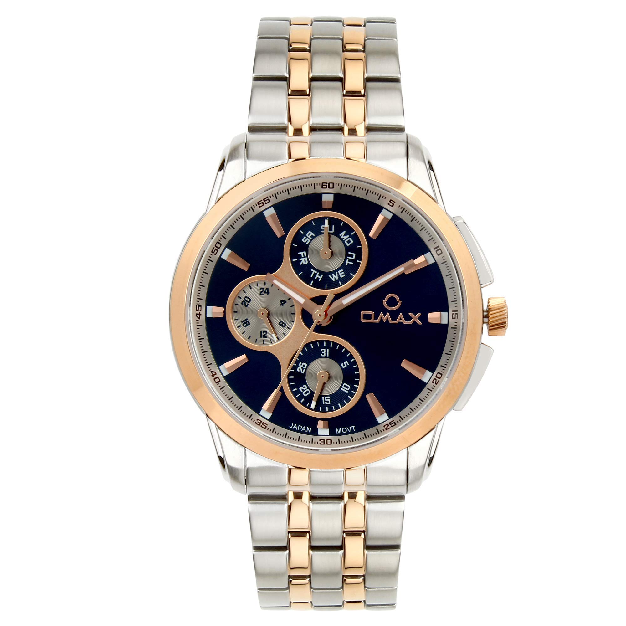 OMAX Analog Multifunction Blue Dial Men’s Watch - MG19C4CI (B07N1KC9R8) Amazon Price History, Amazon Price Tracker