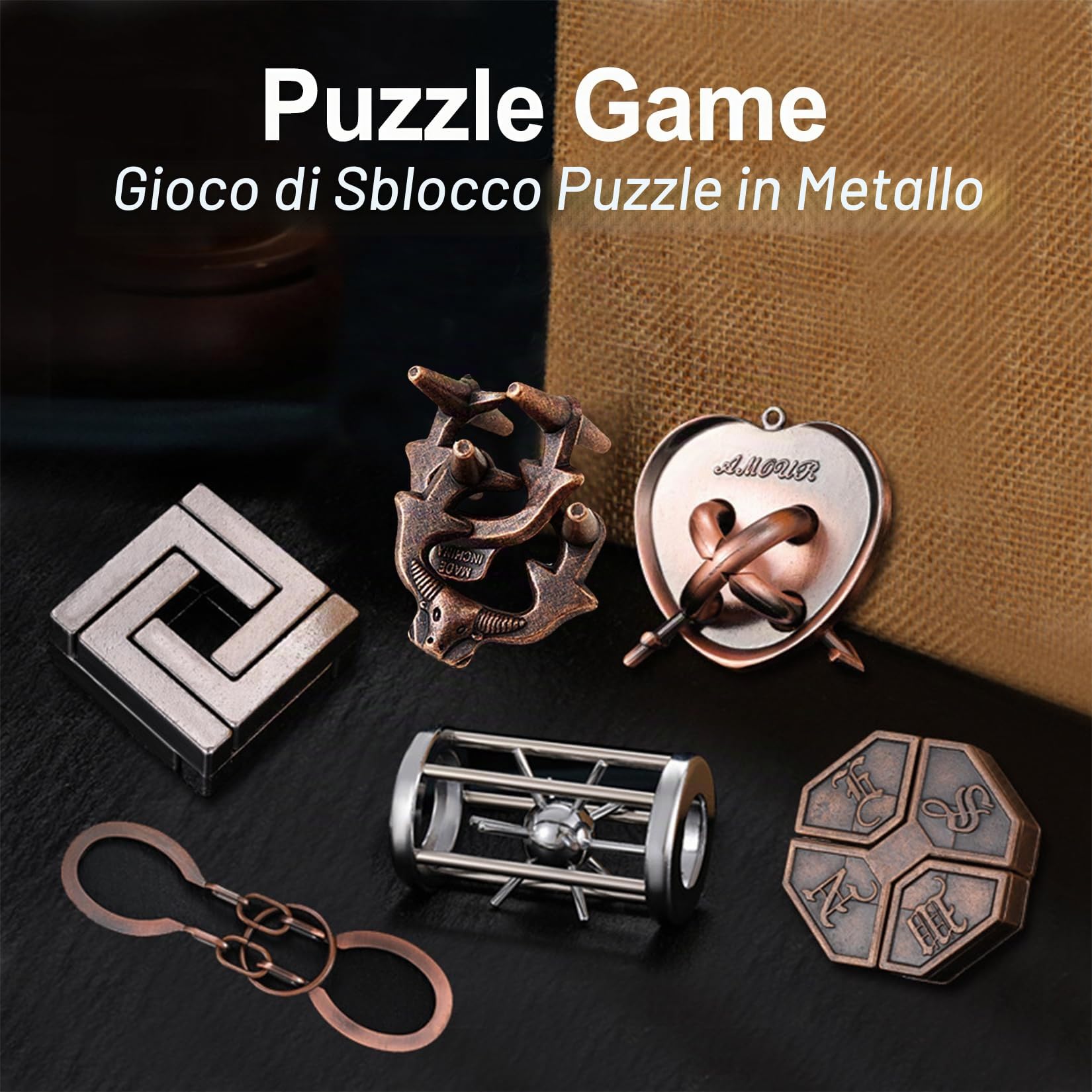 9 pezzi Rompicapi ragazzi e rompicapo adulti Ideale come regalo per rompicapo bambini e come puzzle game per i set regalo per adulti