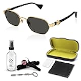 GG1593S Running Logo Hexagonal Shape Sunglasses - Eyewear with eSHADES Kit - Embrace Sophistication and Elegance