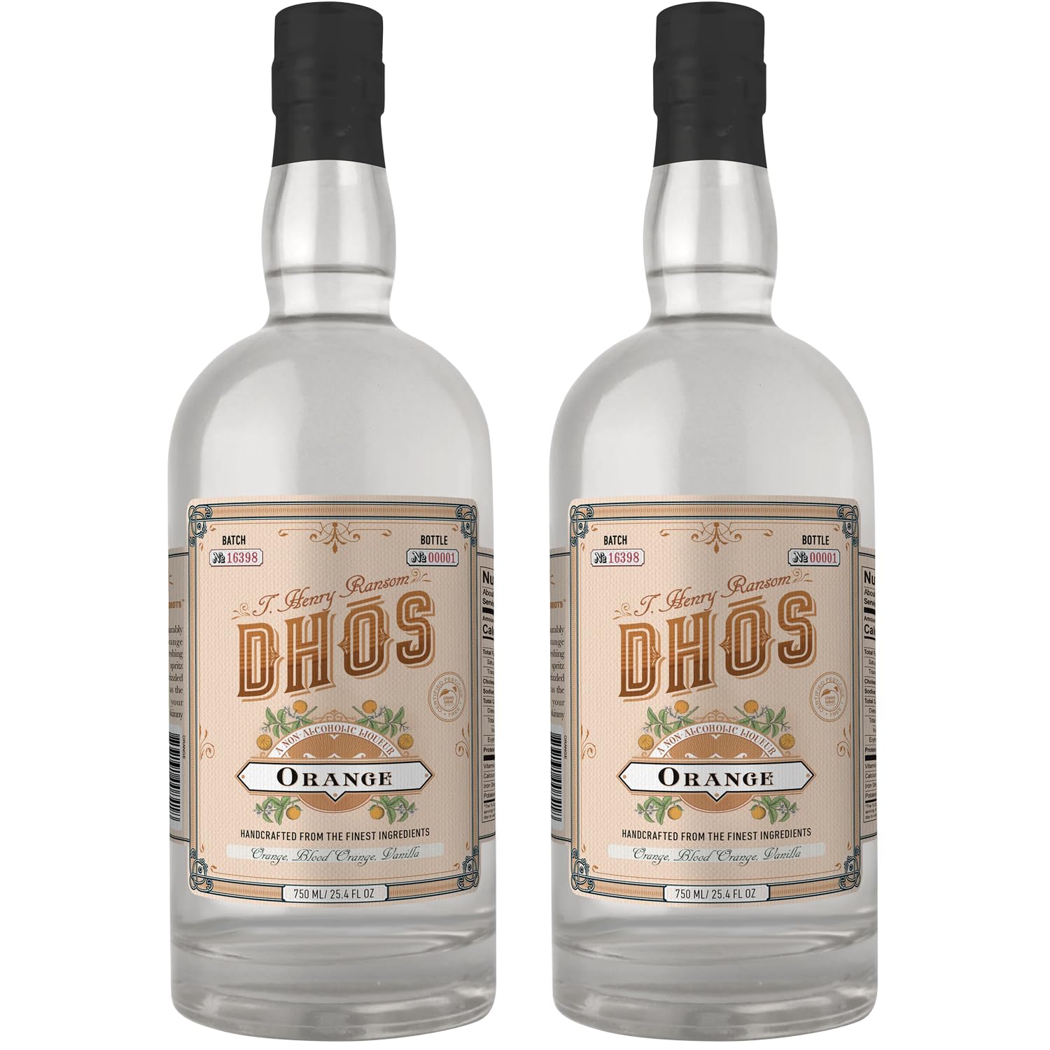Dhos Handcrafted Non-Alcoholic Orange Liqueur - Keto-Friendly, Zero Sugar, Zero Calories, Zero Proof - 750 ML - Perfect for Mocktails - Made in USA, Aperol Spritz