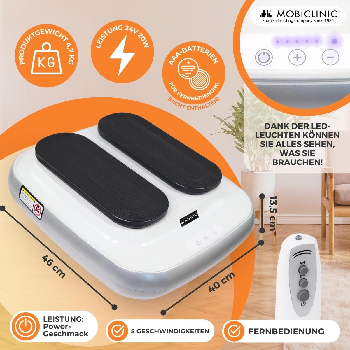 Mobiclinic®, Beintrainer, Elektrisch, Legfit, Europäische Marke, Passive Gymnastik, Sitzend gehen, Für senioren, Jugendliche, Mit Fernbedienung, Einstellbare Geschwindigkeit