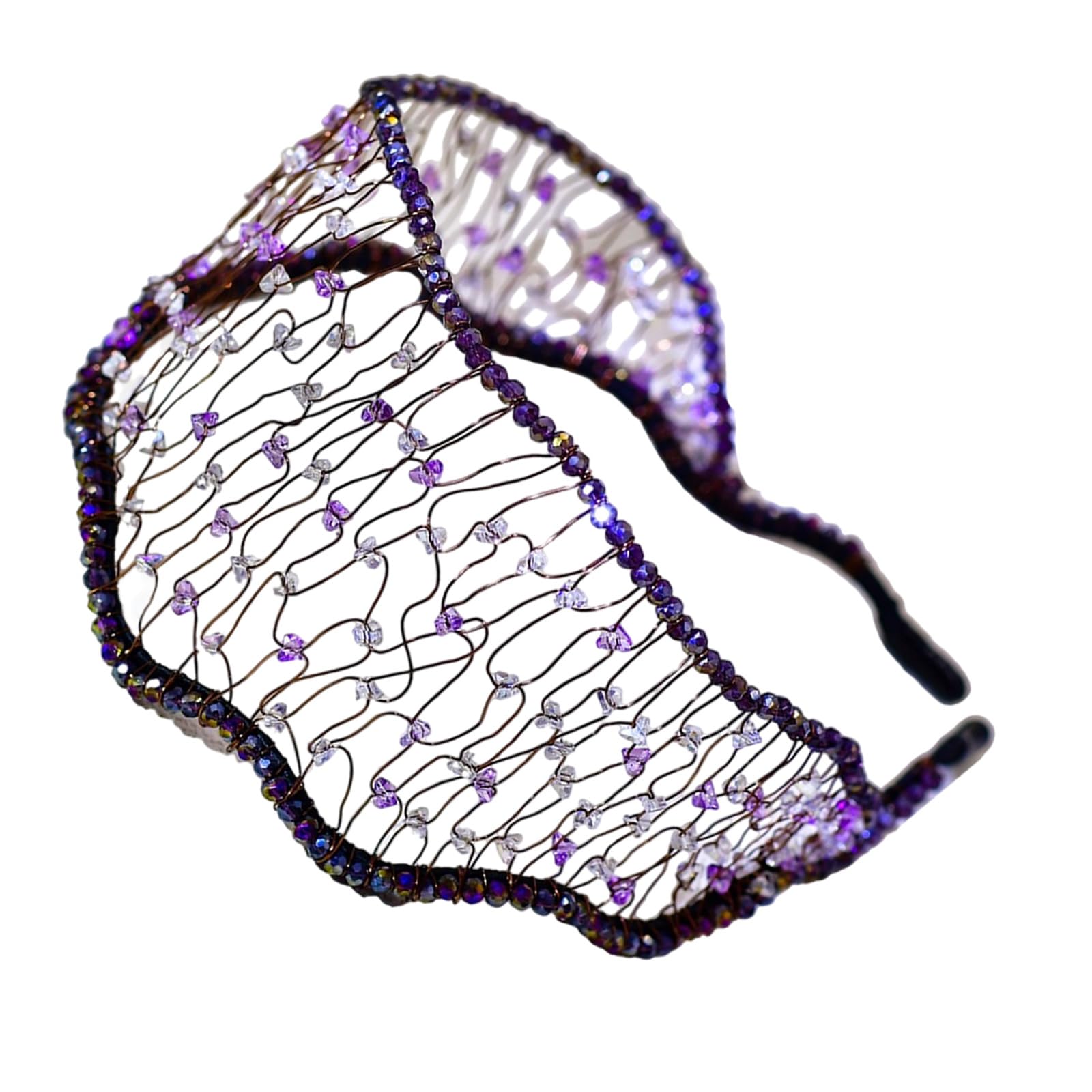 Diadema de cristal tejida de lujo para mujer, diadema estética para bodas, eventos formales, accesorios para el cabello, accesorios para el cabello para mujeres
