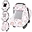 Pea Pod Car Seat Cover Baby, Infant Car Seat Canopy Covers with 2 Layers Windows of Breathable Mesh Fabric, Lightweight Polyester, Soft Minky Dot Backing (Rainbow & Floral Pattern)
