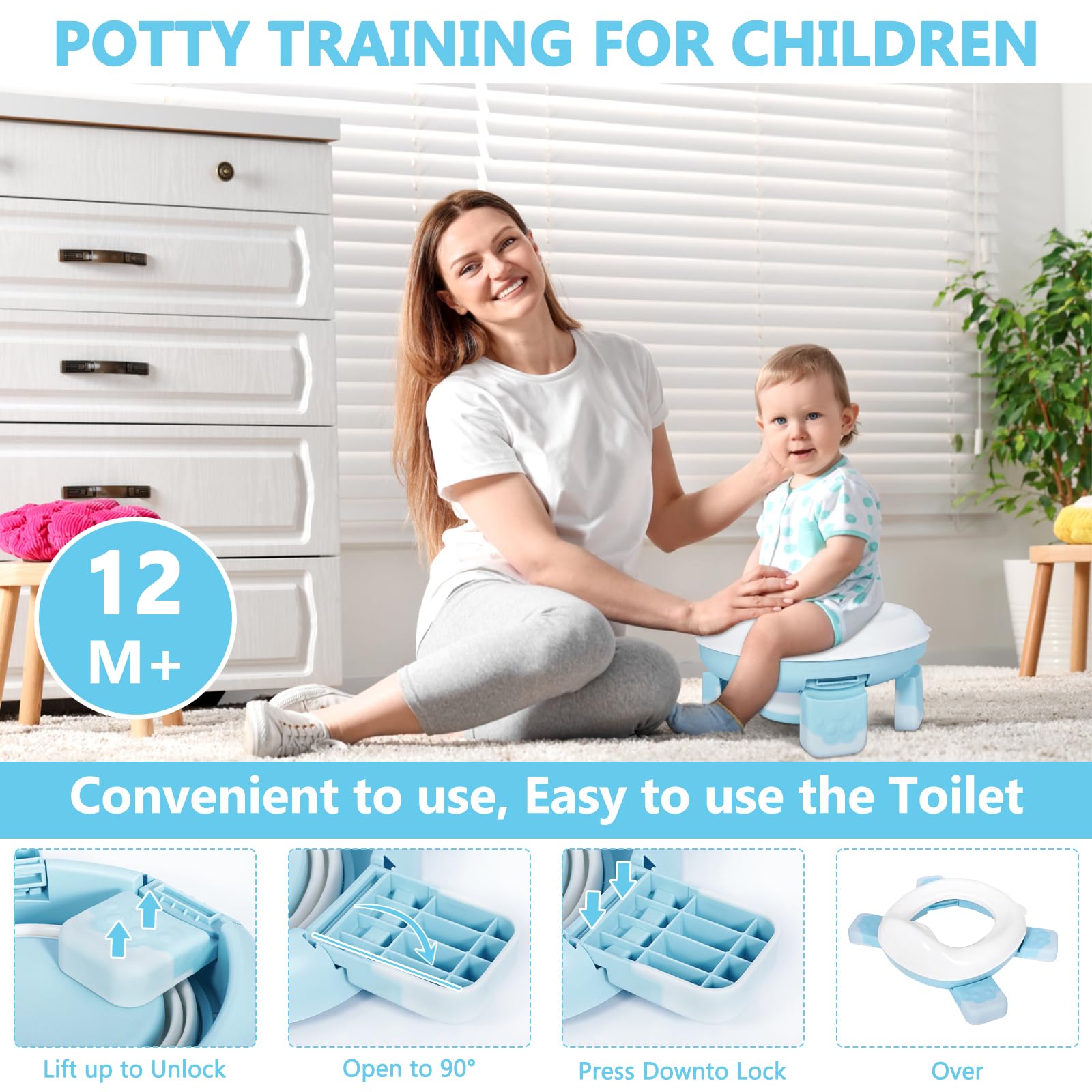 Toilette Portable Enfant, Panemy Pot Pliable Enfant Voyage