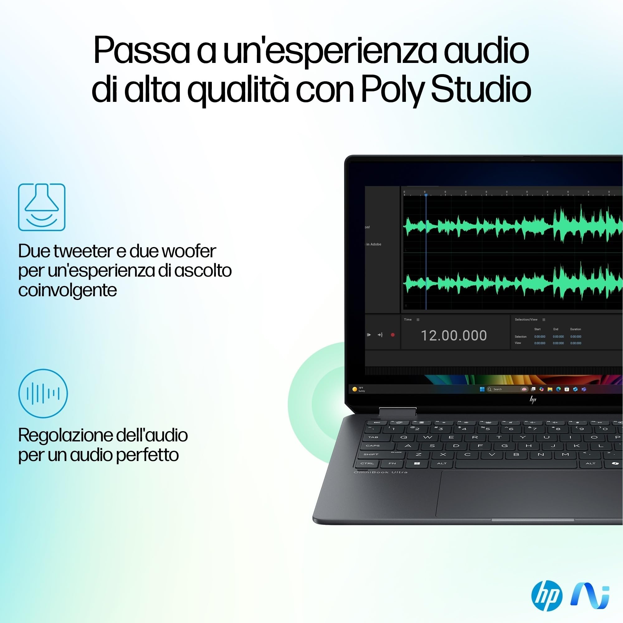 HP OmniBook Ultra Flip x360 14-fh0003sl, Copilot+ PC, Intel Core Ultra 5-226V, Intel Evo Edition, AI, RAM 16GB, SSD 1TB, Display Touch 14” OLED 3K 400 Nits, 120Hz, Poly Studio Cam TNR, Windows 11, Blu