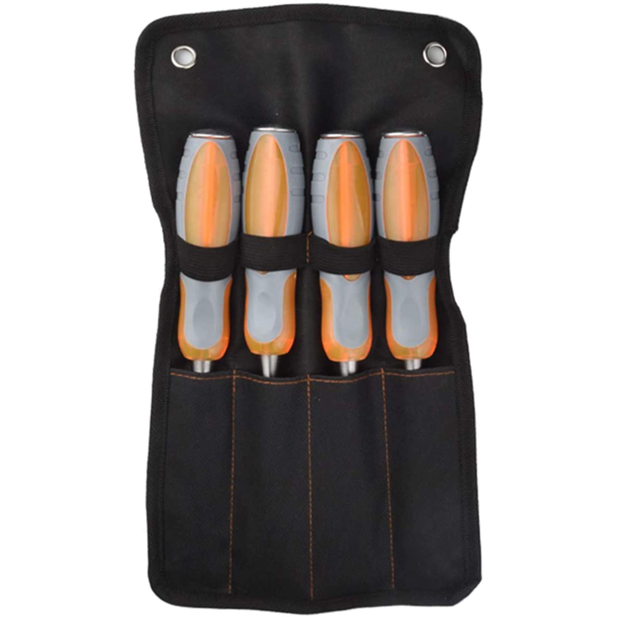 Set scalpelli per legno, Scalpelli in Acciaio Cromo Vanadio,estremità in acciaio a martello ad alto impatto, per lavorazione del legno scalpello per legno, set 4 pezzi,4PC C