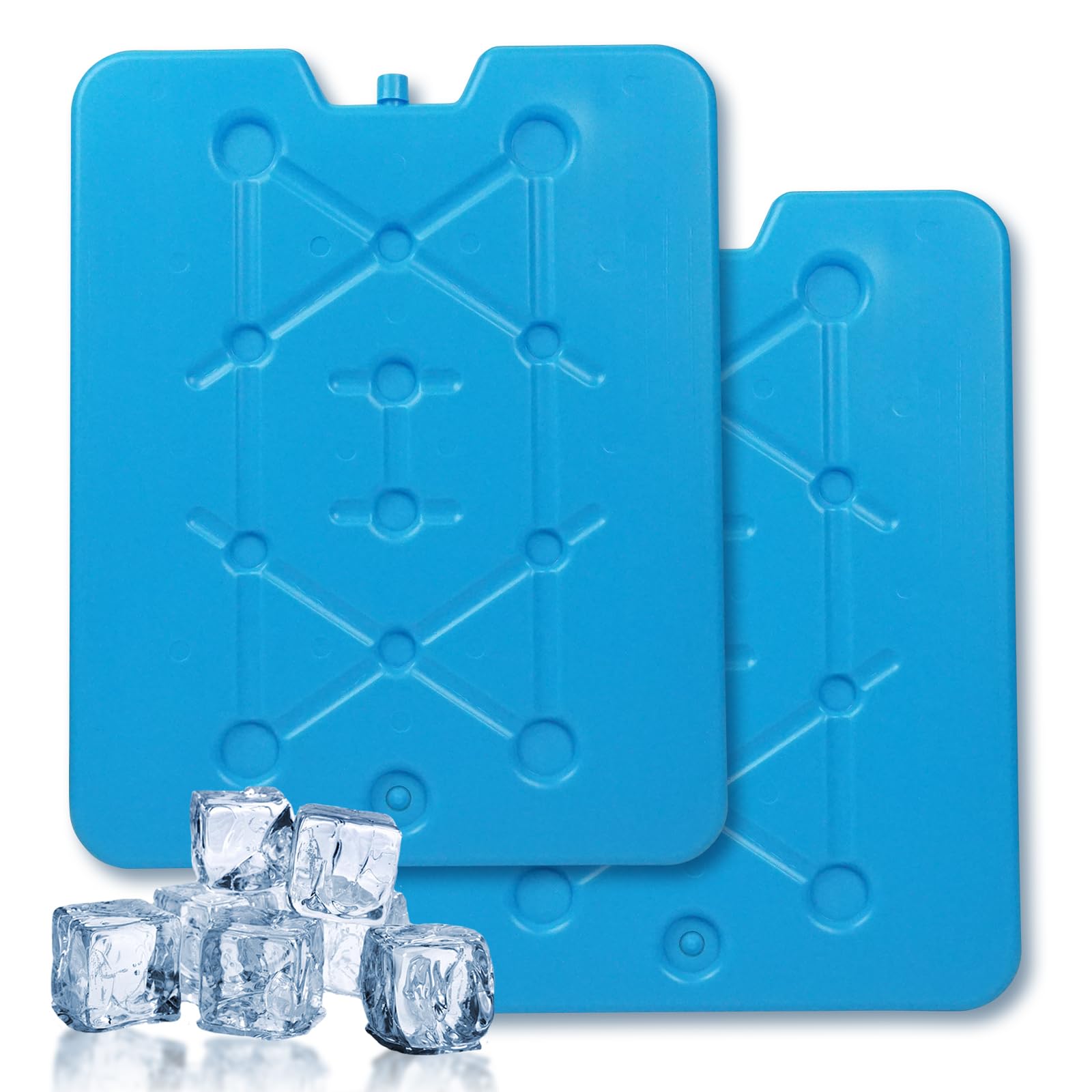 WORLD-BIO Reusable Ice Packs for Lunch Boxes, Coolers & Outdoor Activities, Freezer-Safe Cooling Gel Packs, Leakproof Cold Pads for Camping, Travel, School & Office