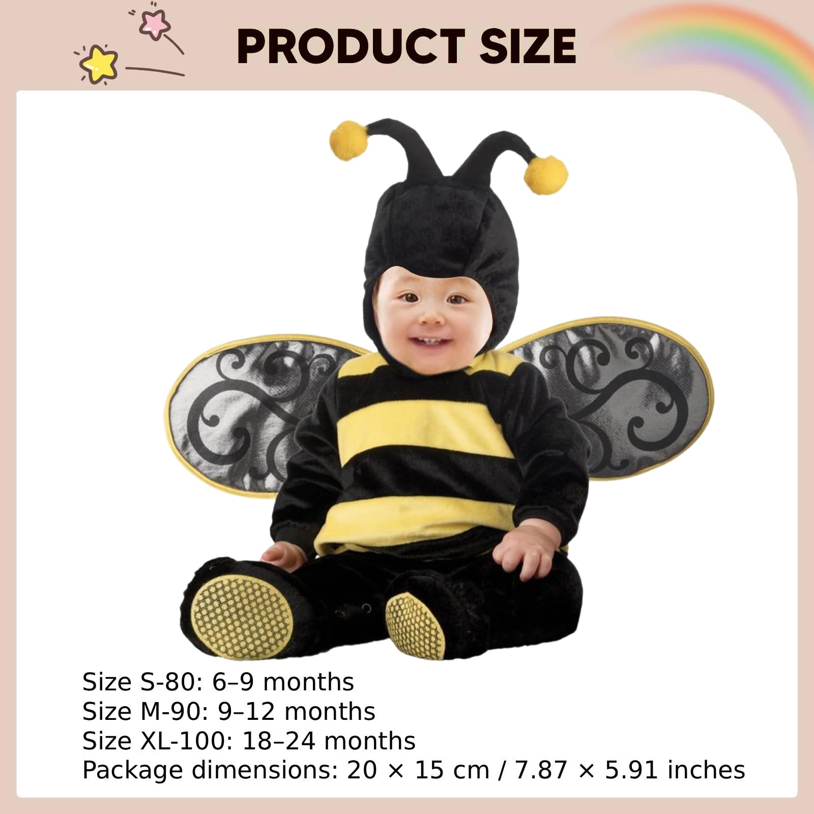 Sharplace Costume da animale per neonati, costume di Halloween, abito divertente e originale, regalo originale, tuta con cappuccio, tuta cosplay per compleanno,